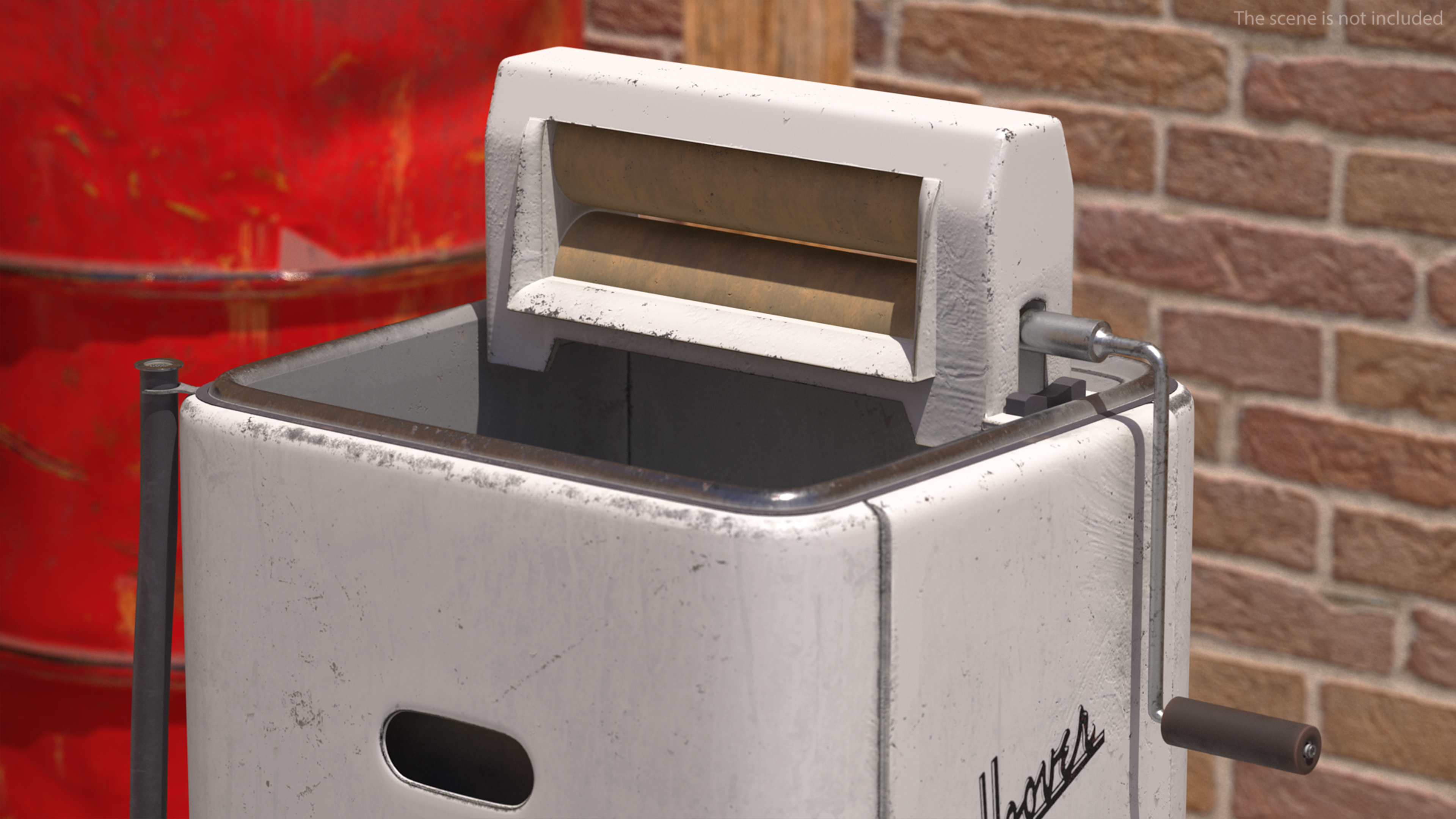 3D model Vintage Washing Machine Hoover Used