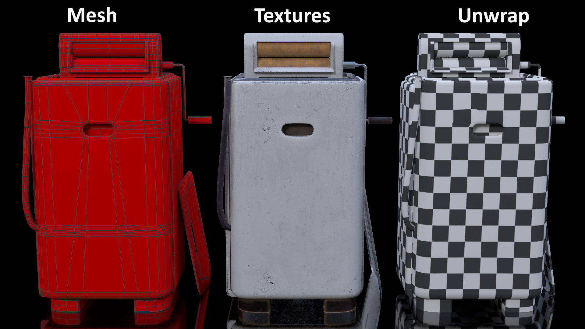 3D model Vintage Washing Machine Hoover Used