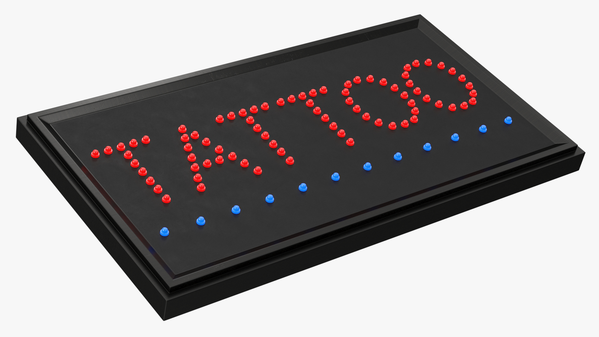 3D Light Billboard Tattoo LED Red Sign ON model