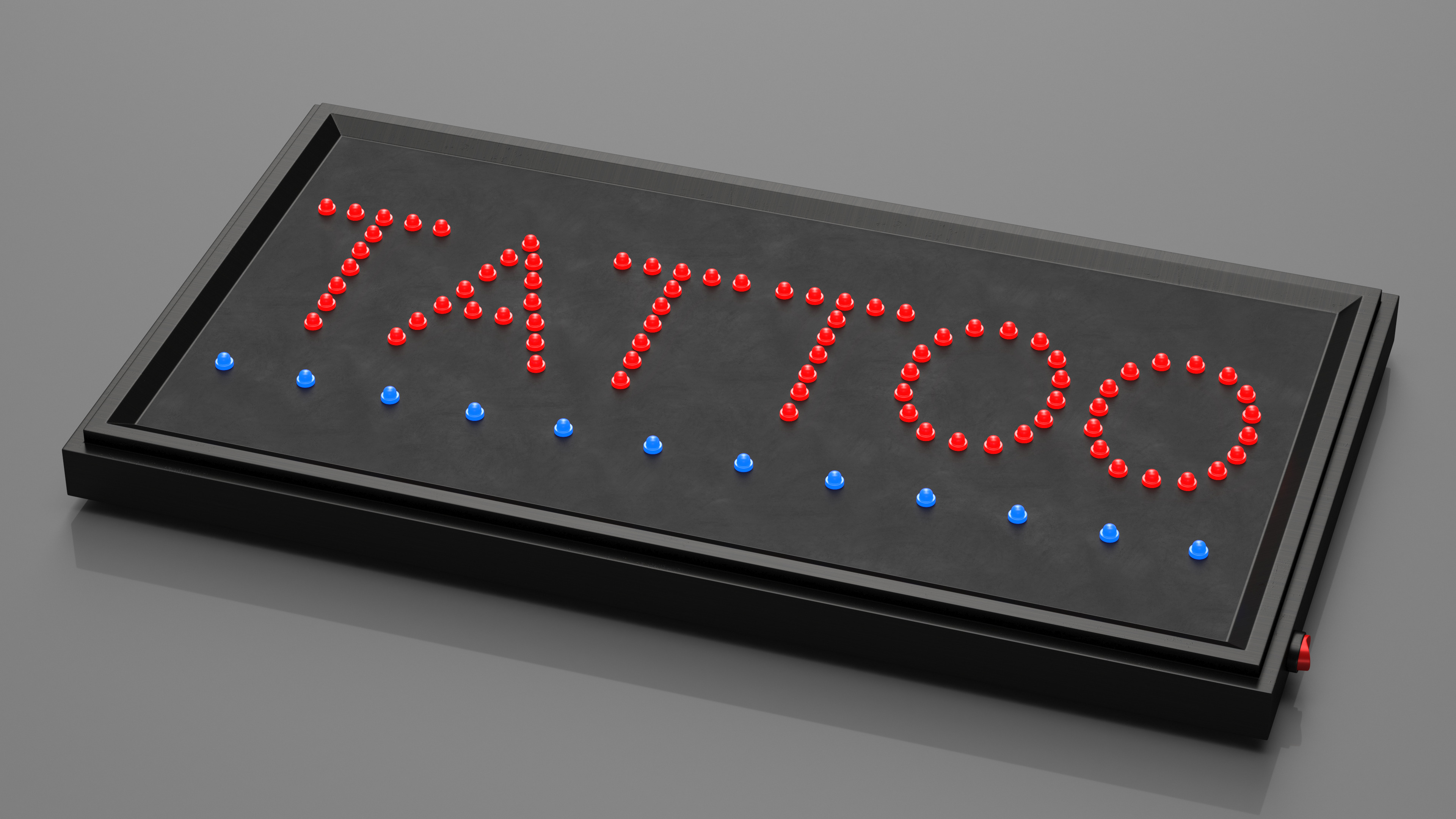 3D Light Billboard Tattoo LED Red Sign ON model