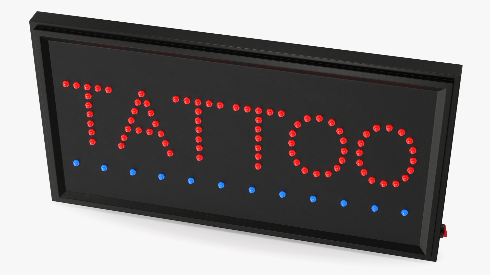 3D Light Billboard Tattoo LED Red Sign ON model