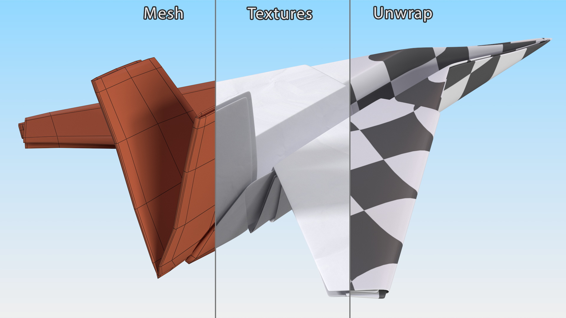 Origami Paper Airplane 3D