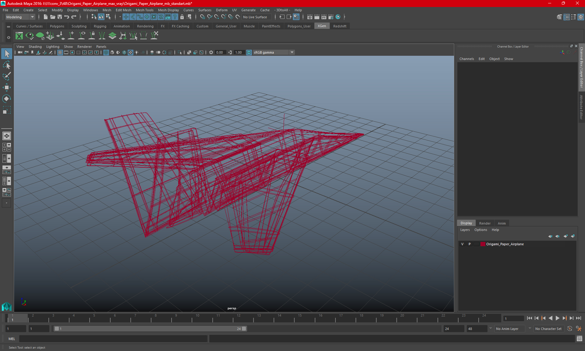 Origami Paper Airplane 3D