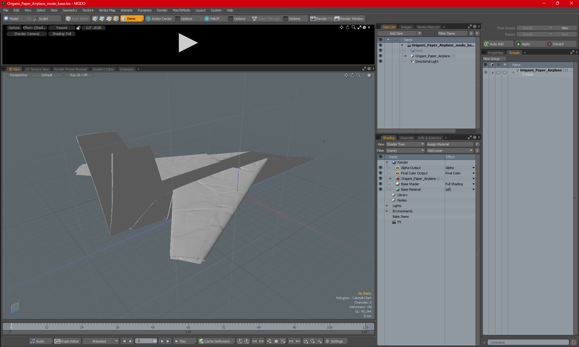 Origami Paper Airplane 3D