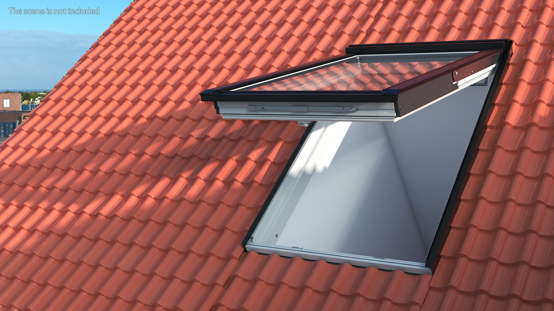 3D Roof Window 118 x 188 cm Rigged