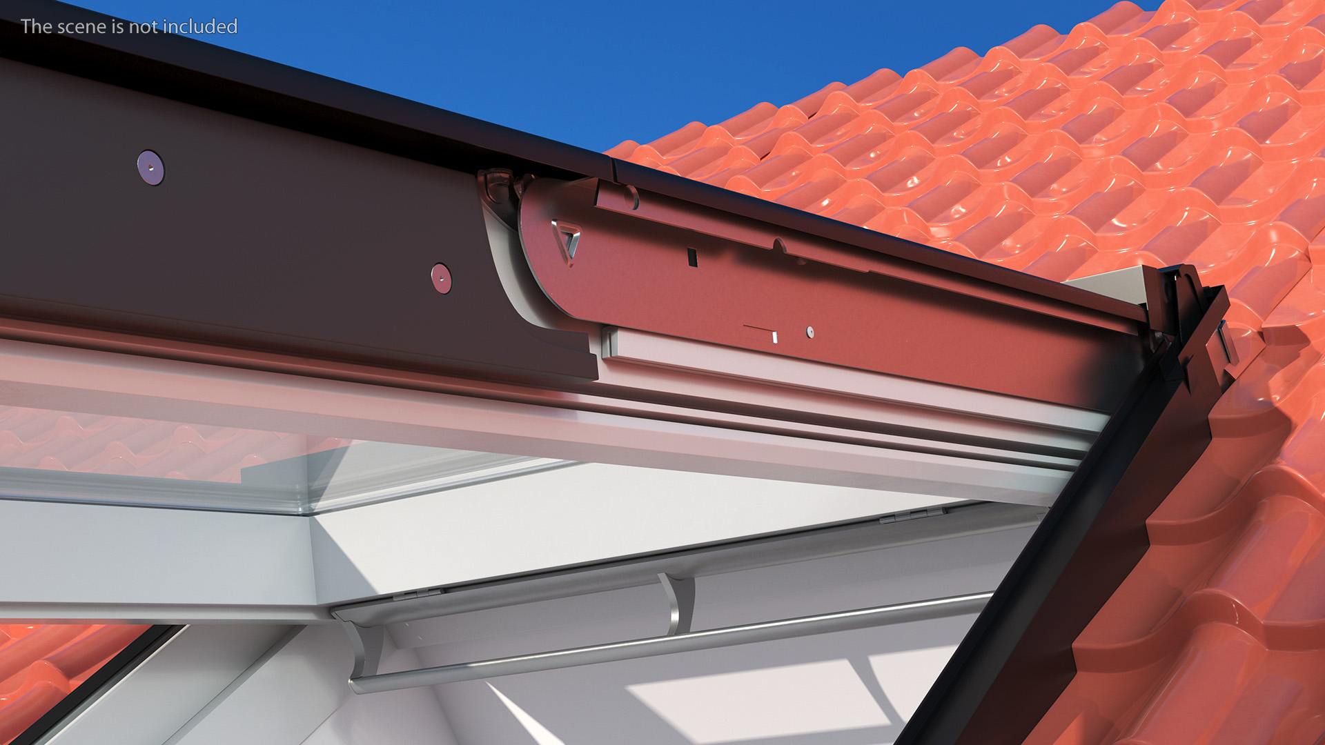 3D Roof Window 118 x 188 cm Rigged