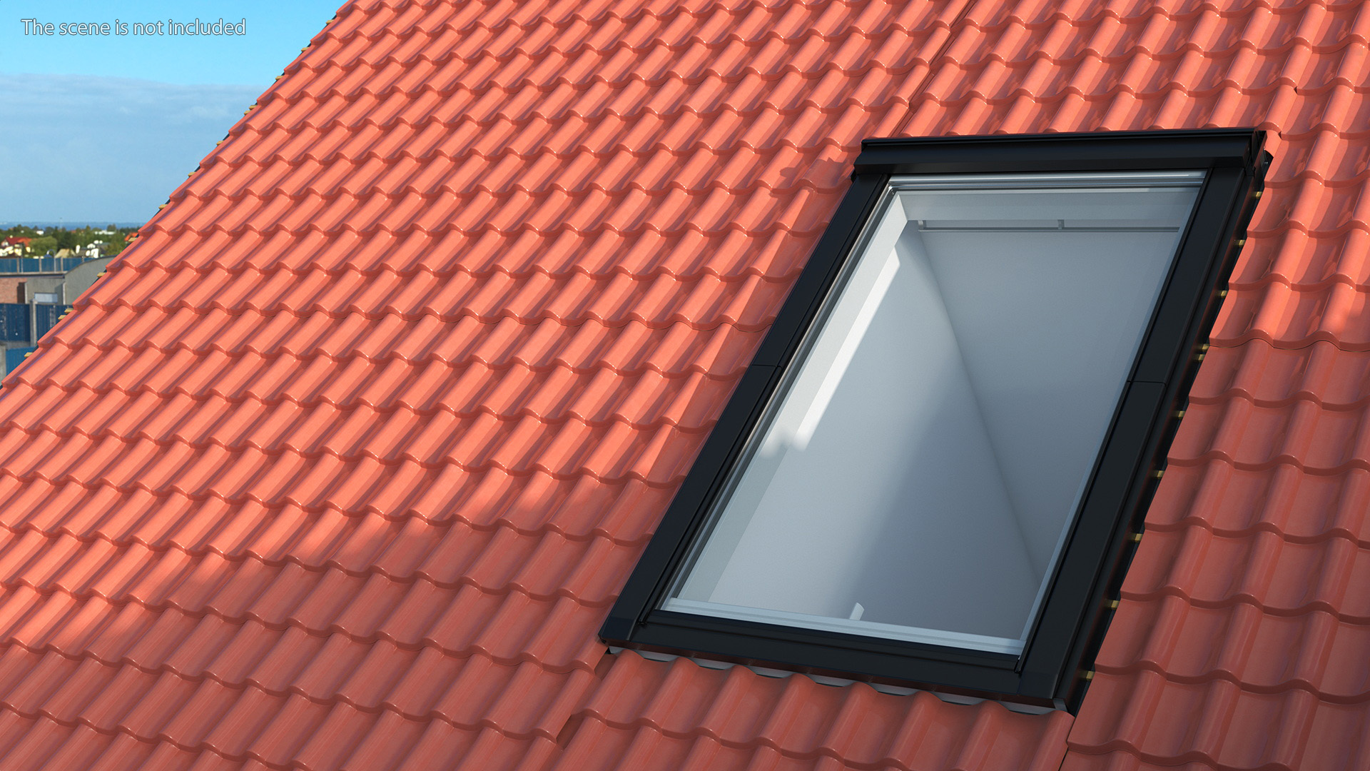 3D Roof Window 118 x 188 cm Rigged