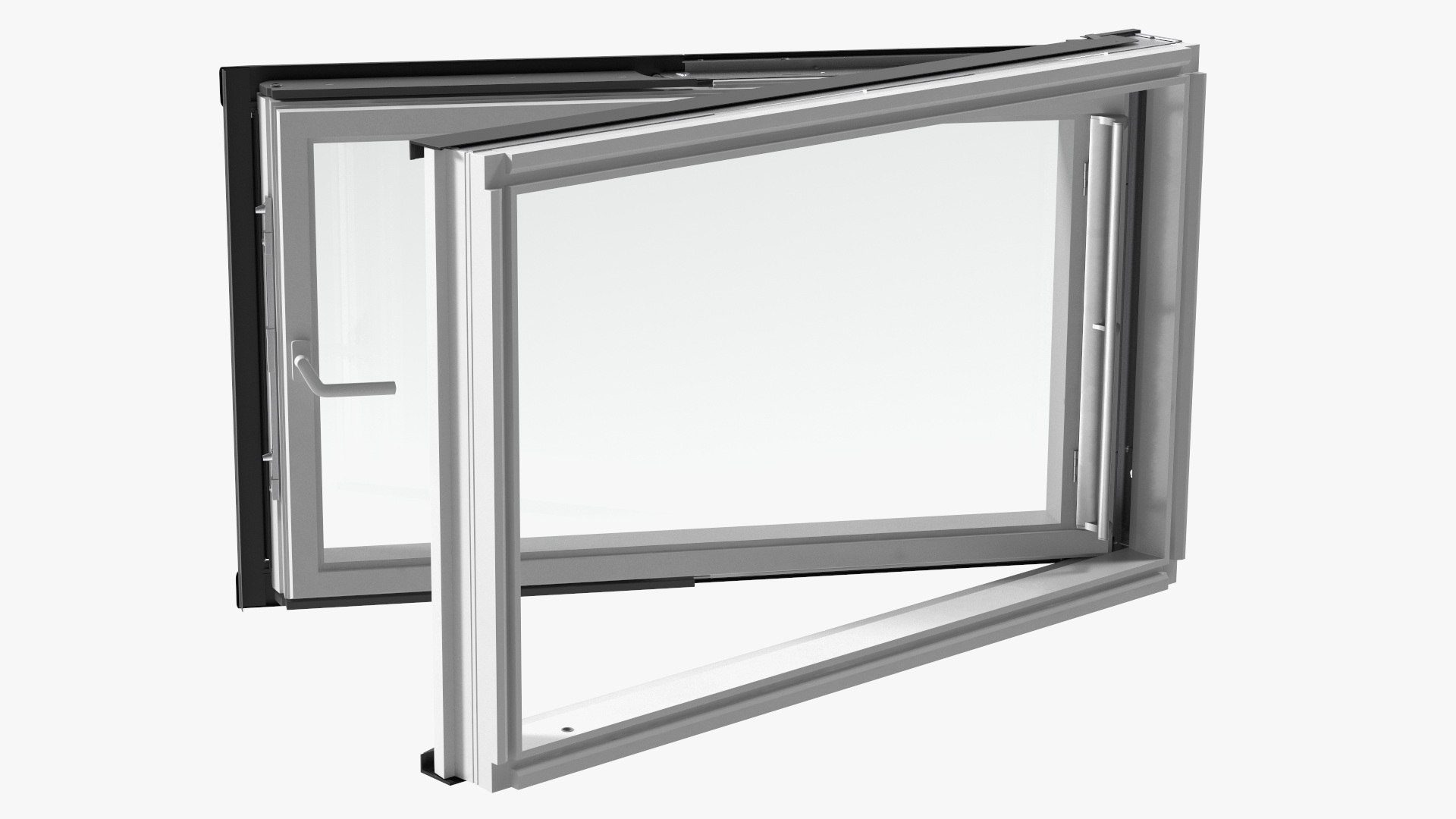 3D Roof Window 118 x 188 cm Rigged