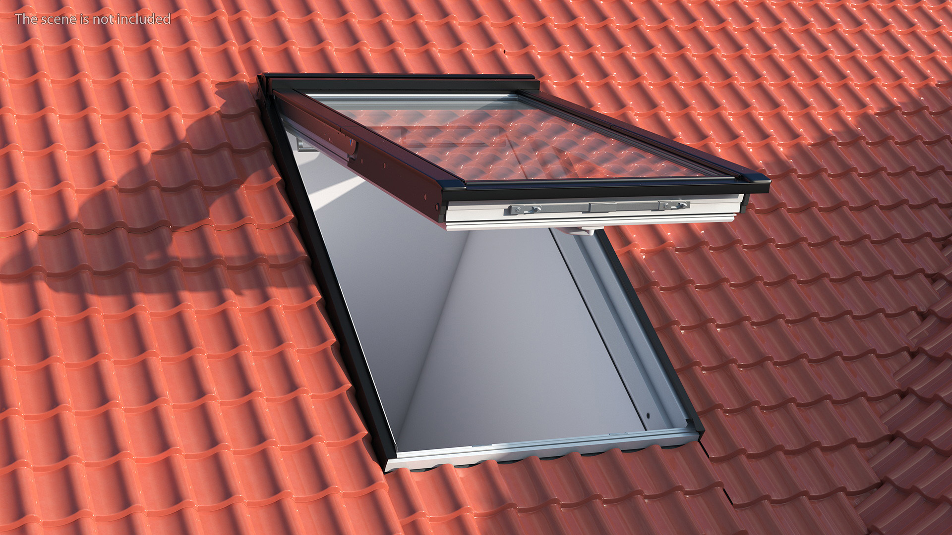 3D Roof Window 118 x 188 cm Rigged