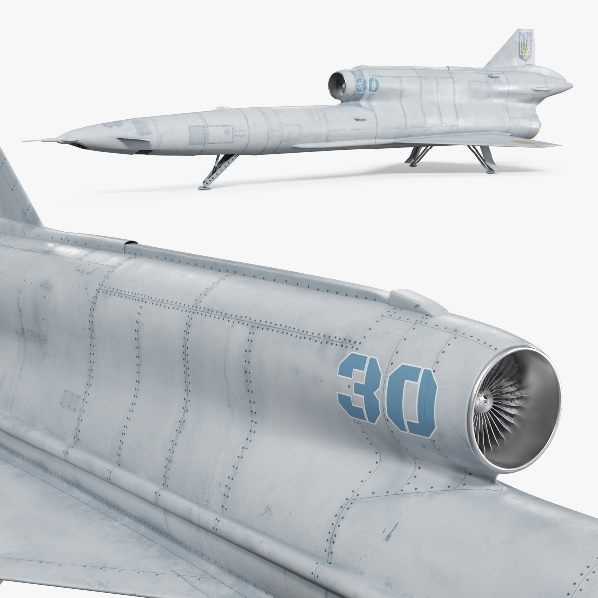 Ukrainian Tupolev Tu-141 Strizh UAV 3D model preview