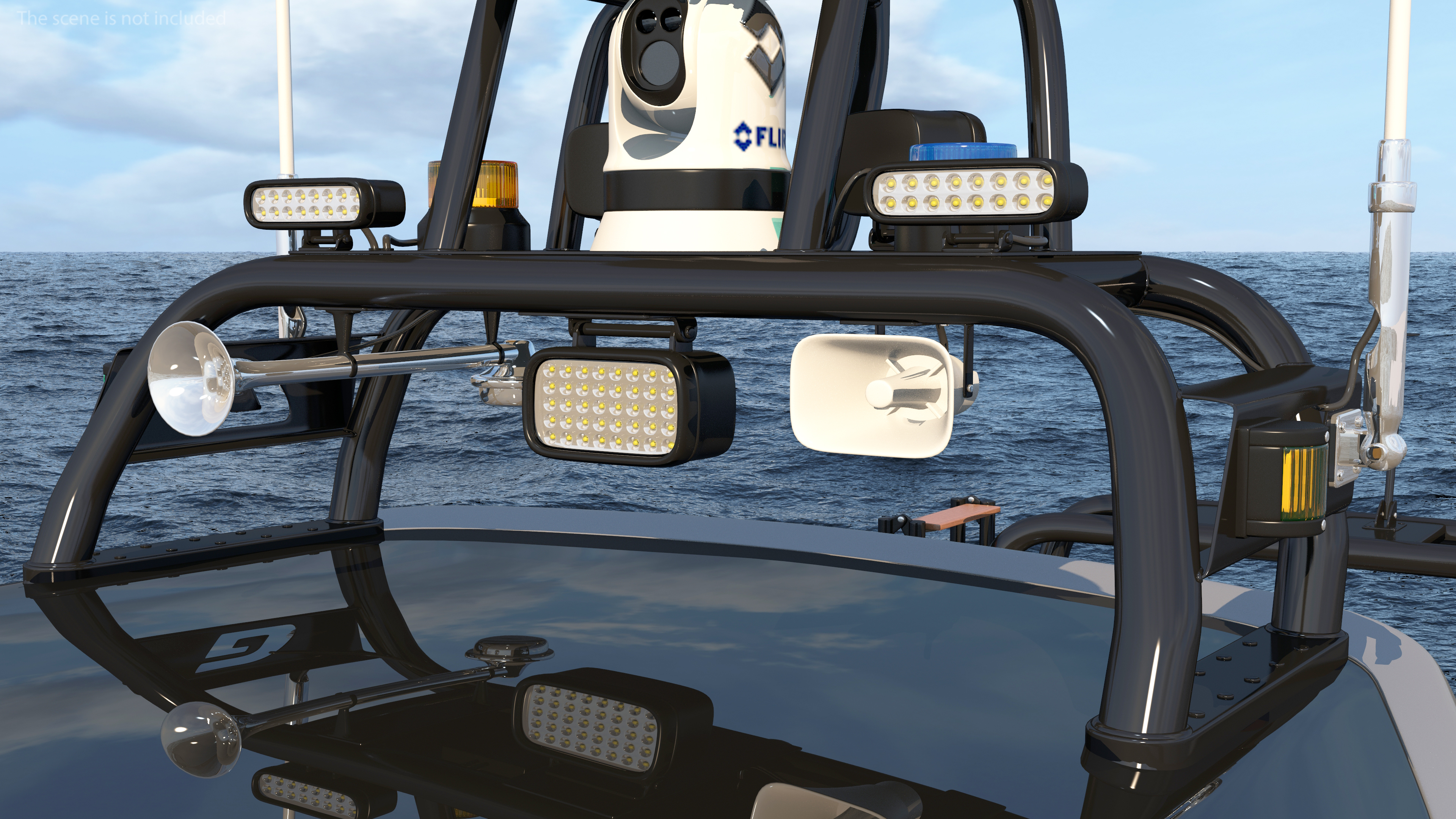 Military Twin-Engine Boat Waverider 1060 GRP 3D model