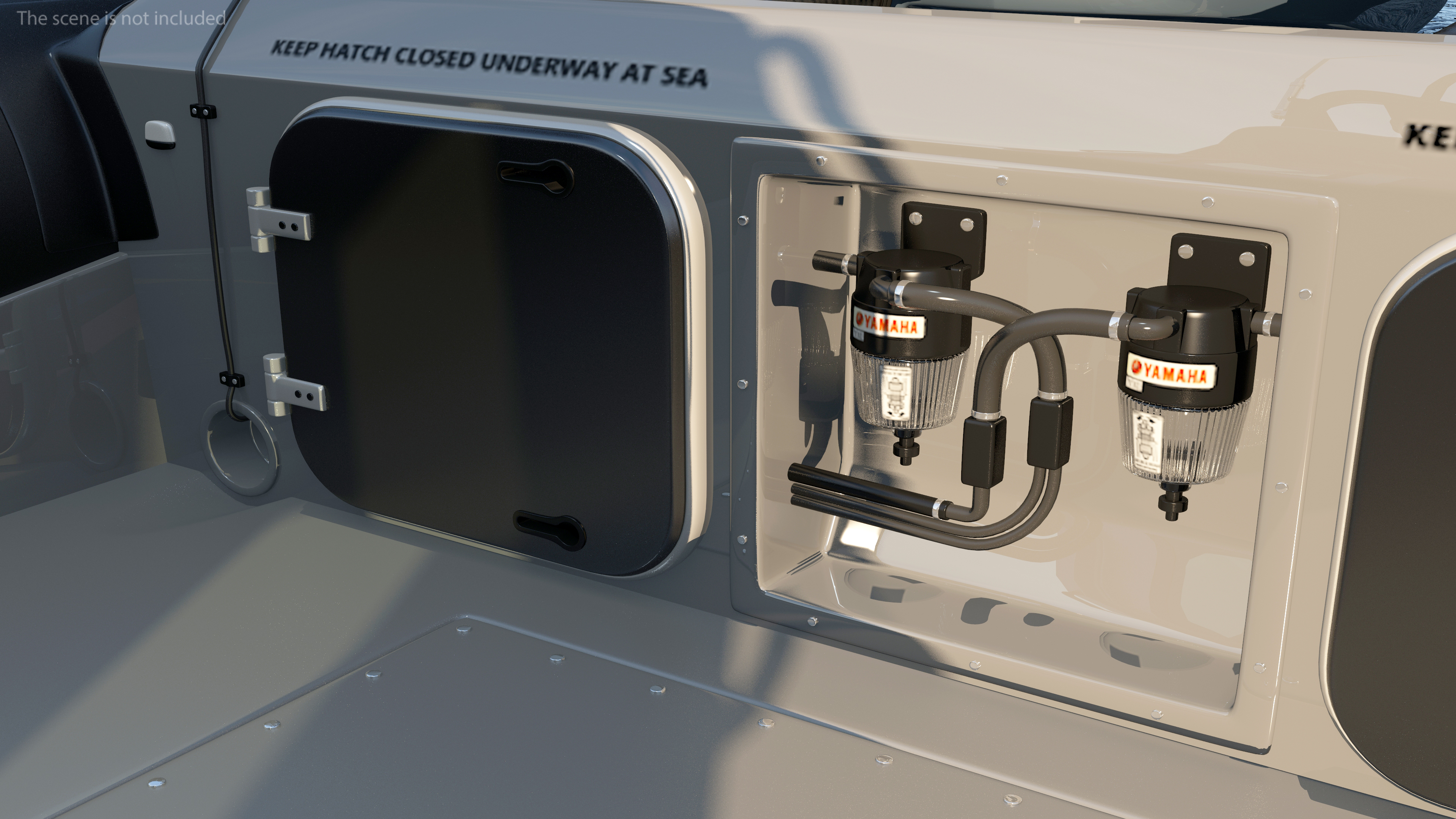 Military Twin-Engine Boat Waverider 1060 GRP 3D model