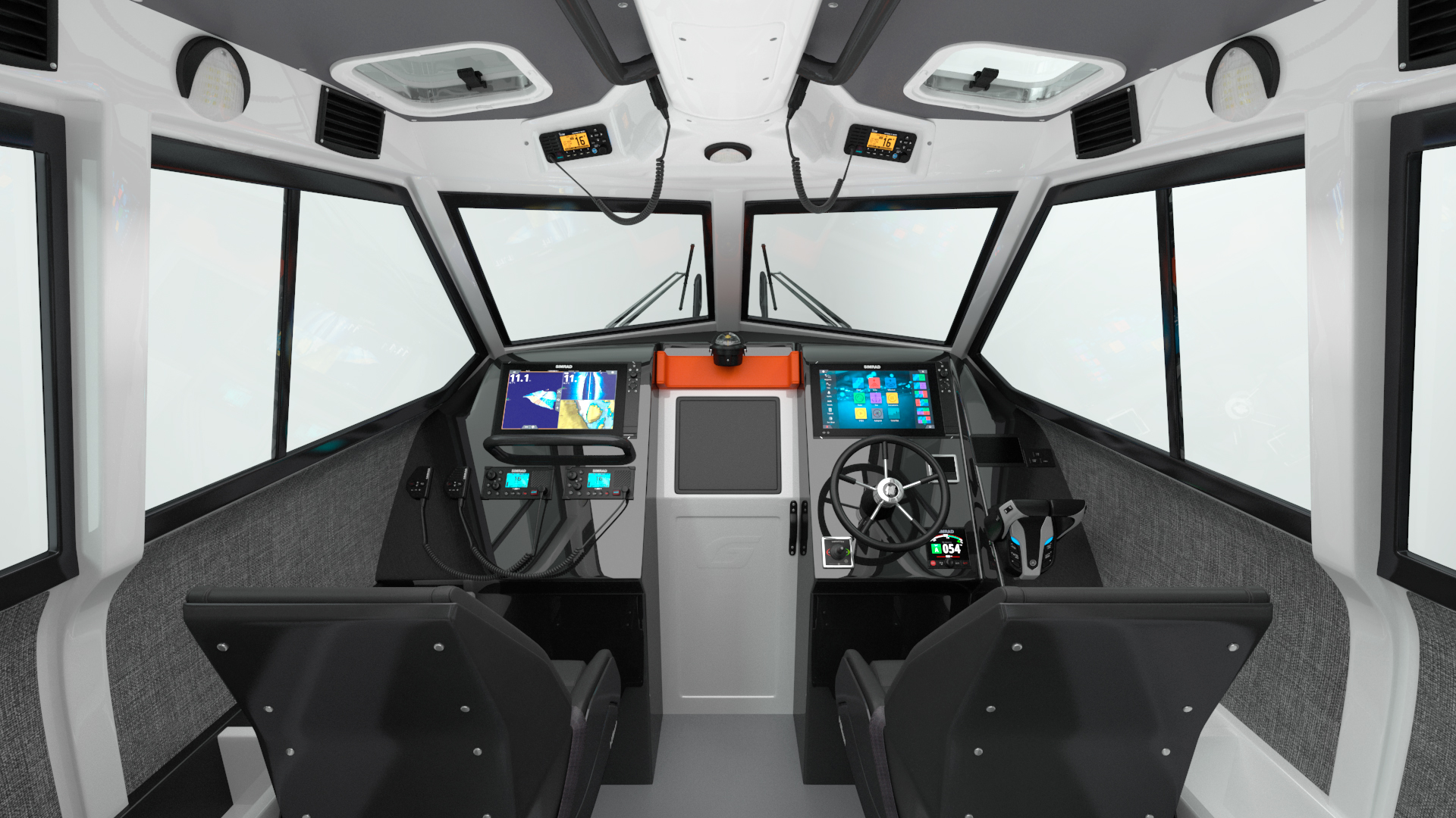 Military Twin-Engine Boat Waverider 1060 GRP 3D model