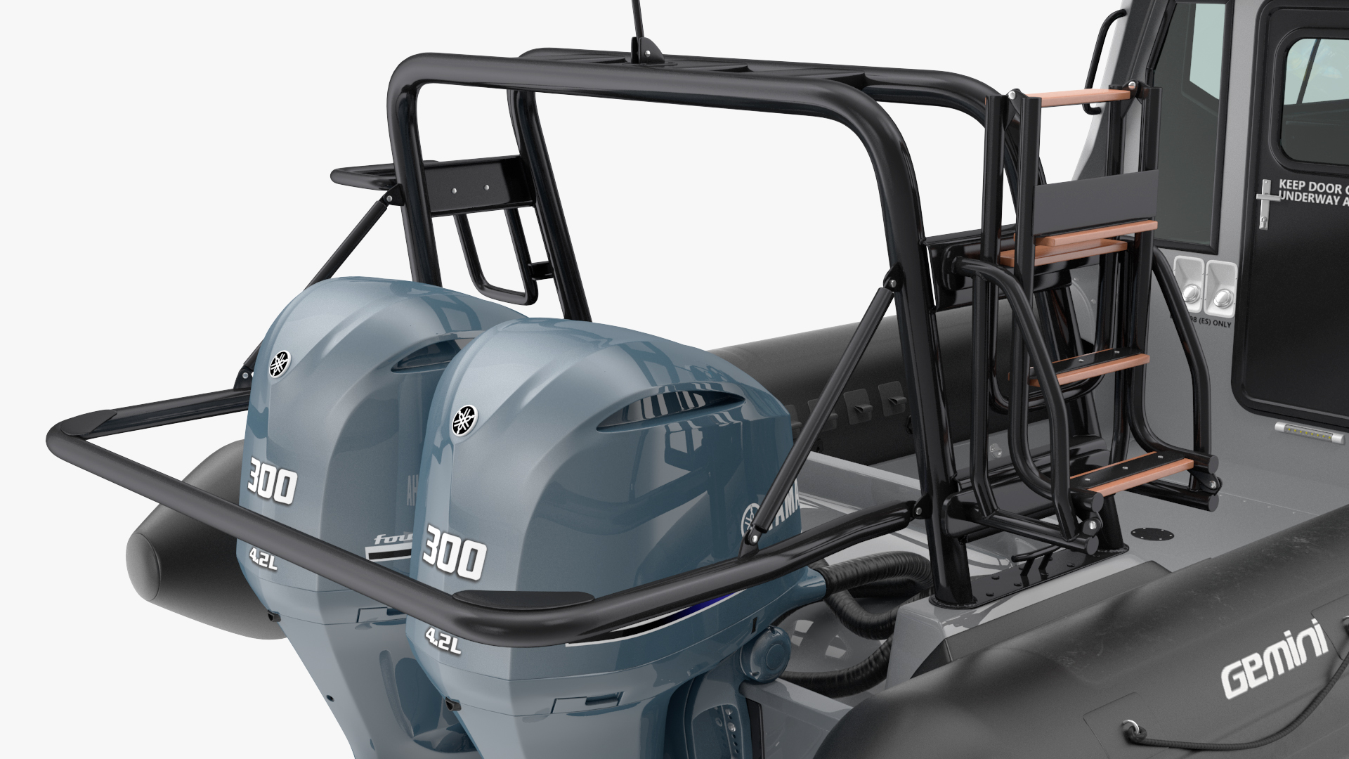Military Twin-Engine Boat Waverider 1060 GRP 3D model