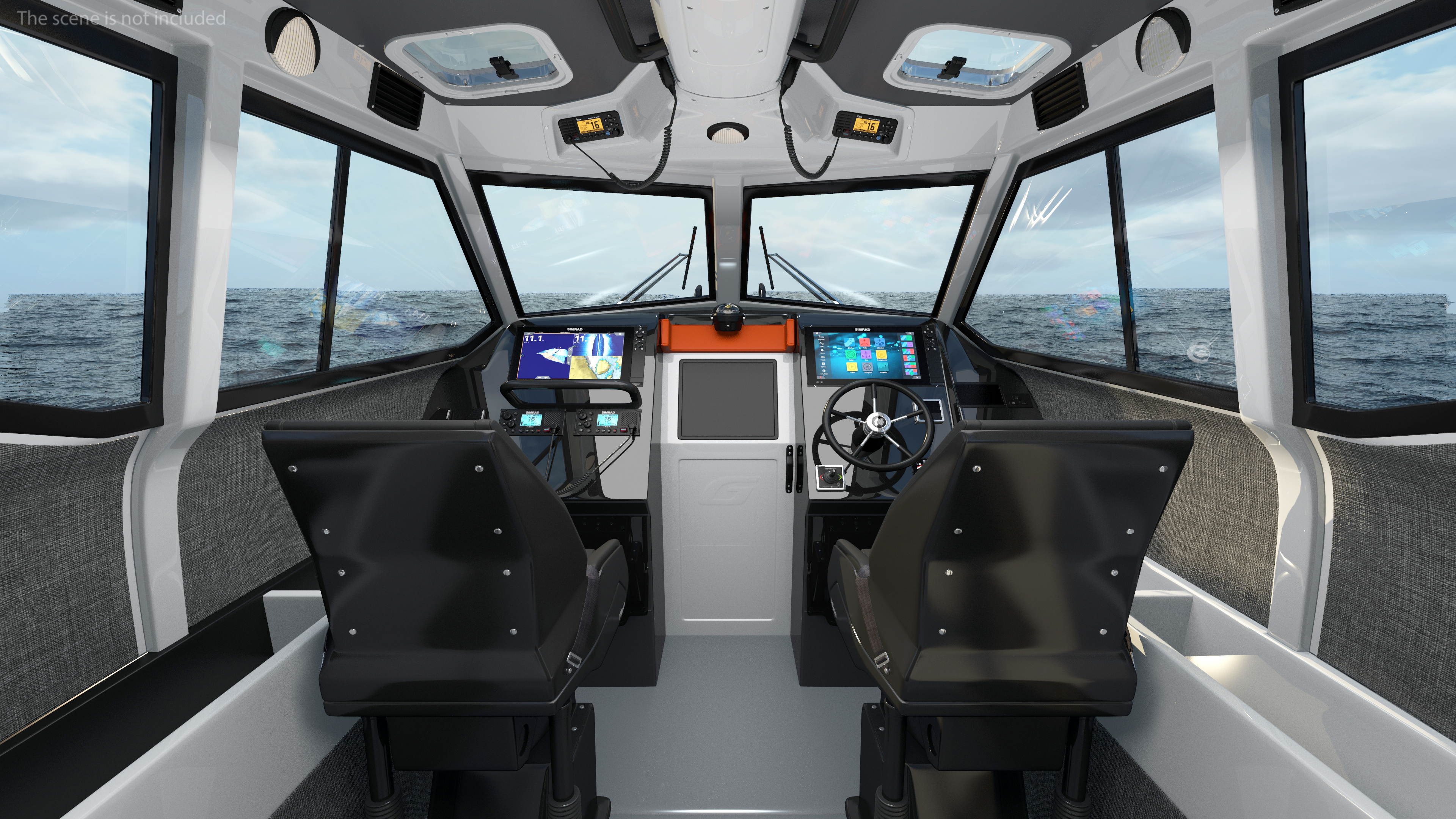 Military Twin-Engine Boat Waverider 1060 GRP 3D model