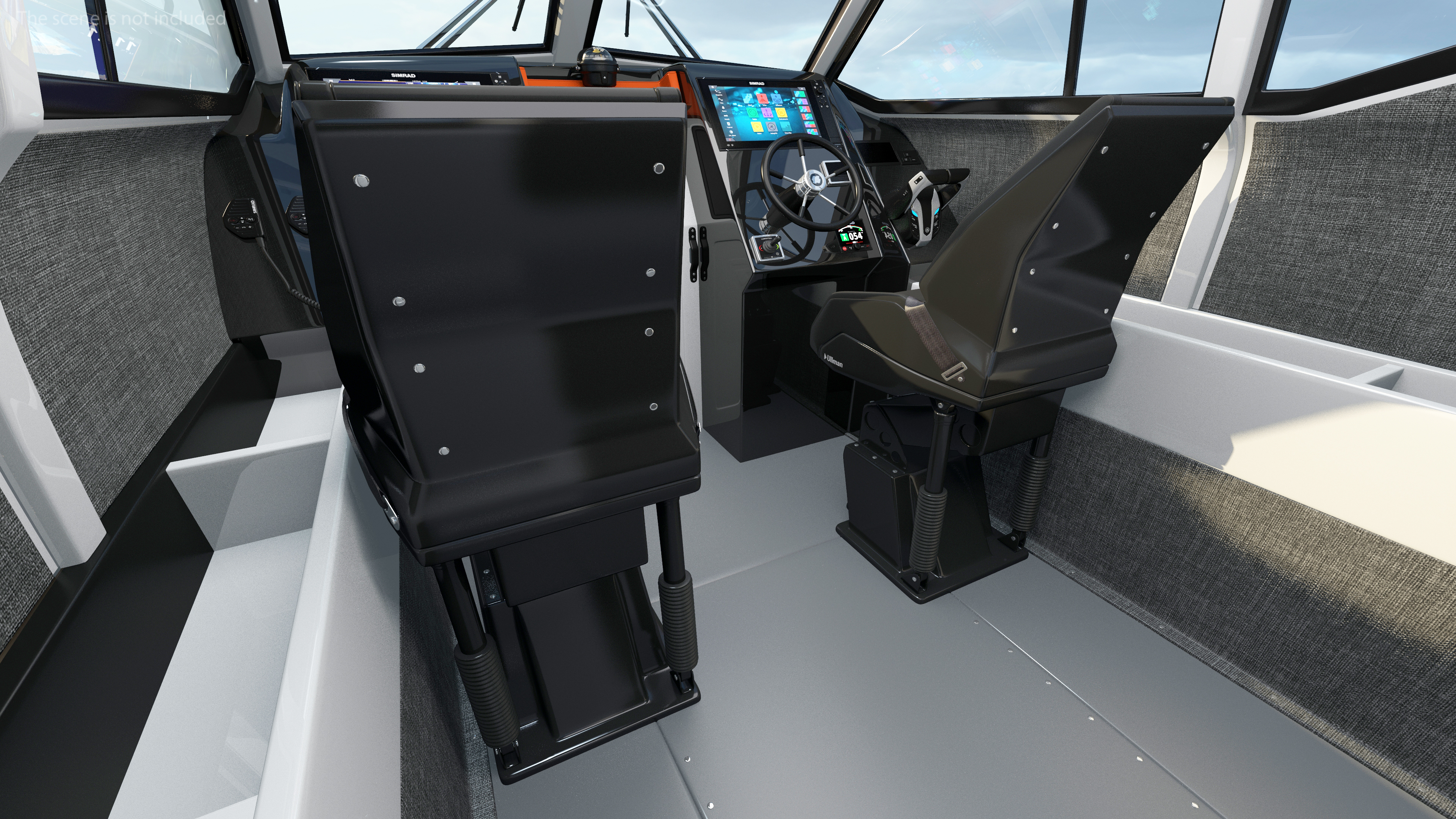Military Twin-Engine Boat Waverider 1060 GRP 3D model