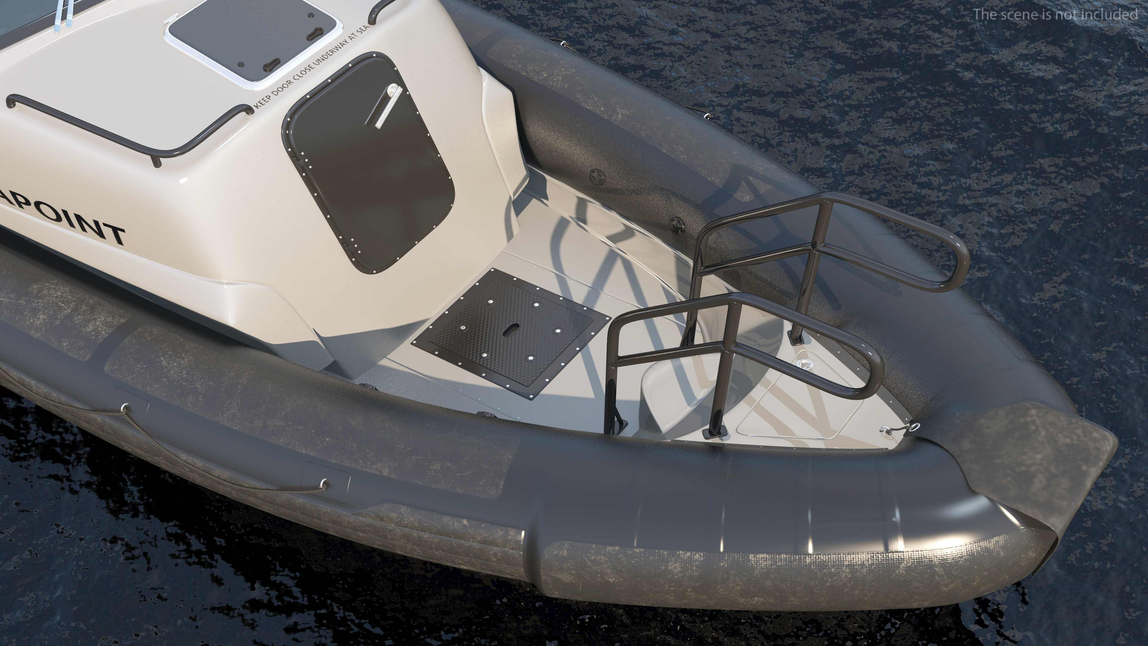 Military Twin-Engine Boat Waverider 1060 GRP 3D model