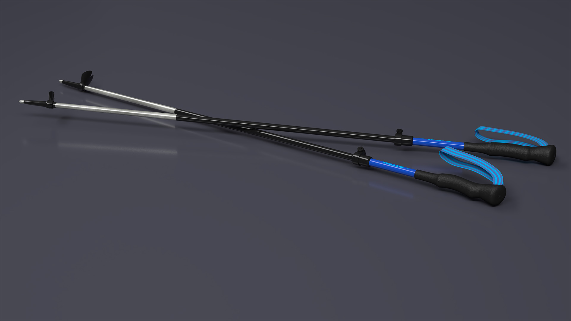 3D Adjustable Trekking Poles with Ergonomic Grips