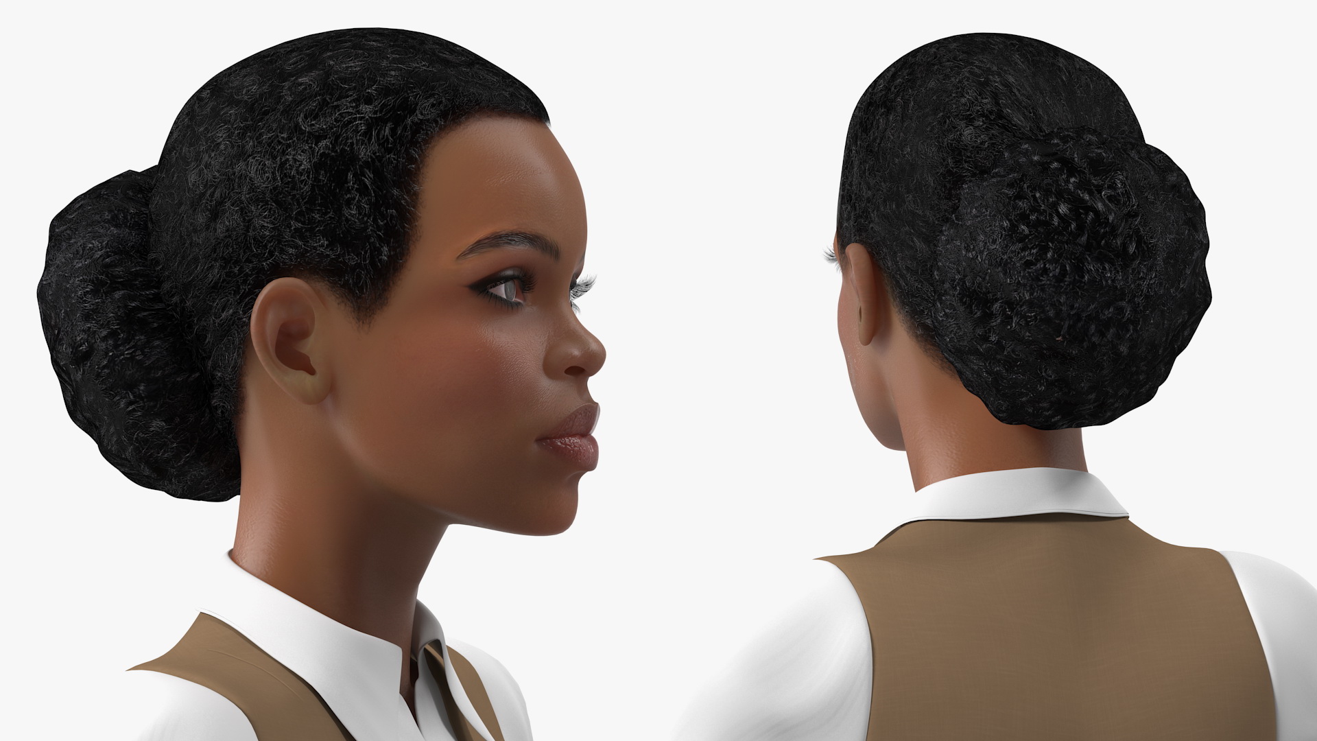 3D Light Skin Business Style Woman Rigged model