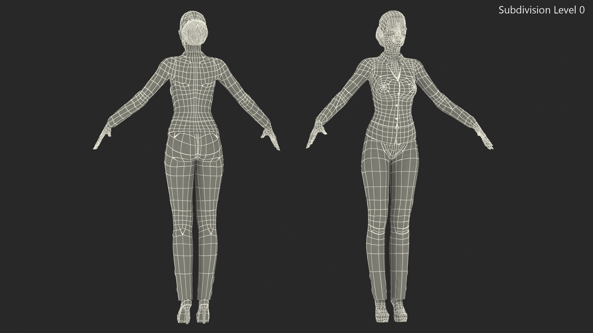 3D Light Skin Business Style Woman Rigged model