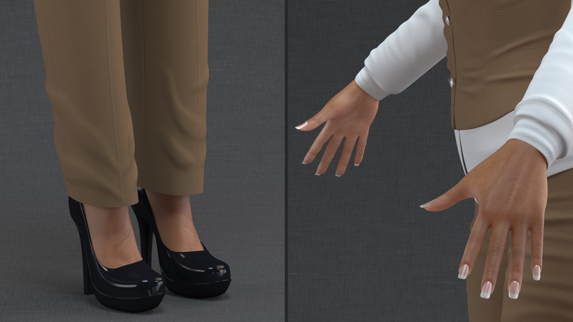3D Light Skin Business Style Woman Rigged model