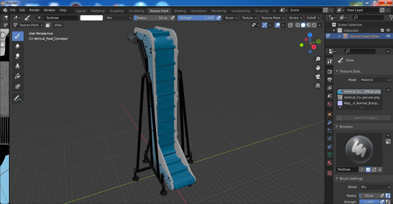 Vertical Food Conveyor 3D