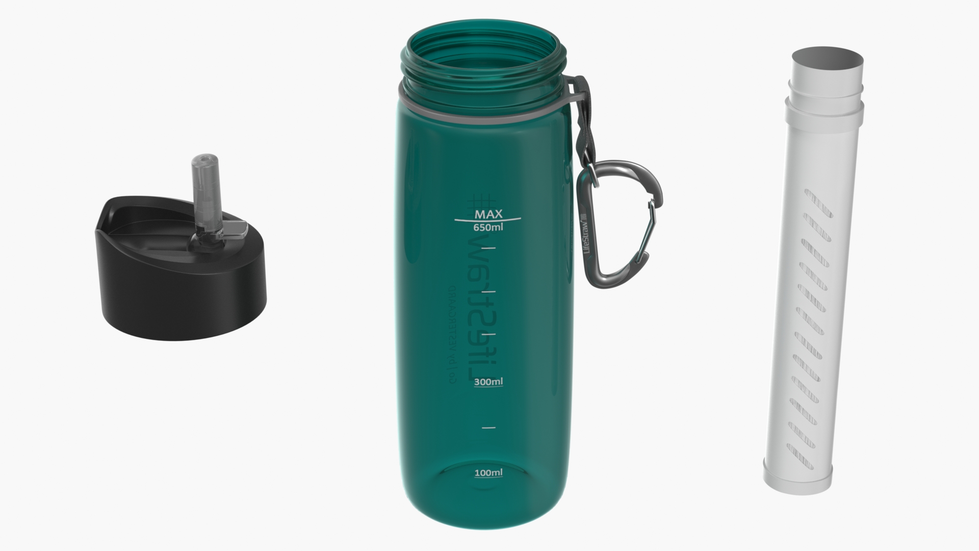3D LifeStraw Go Advanced Water Filter Bottle Turquoise
