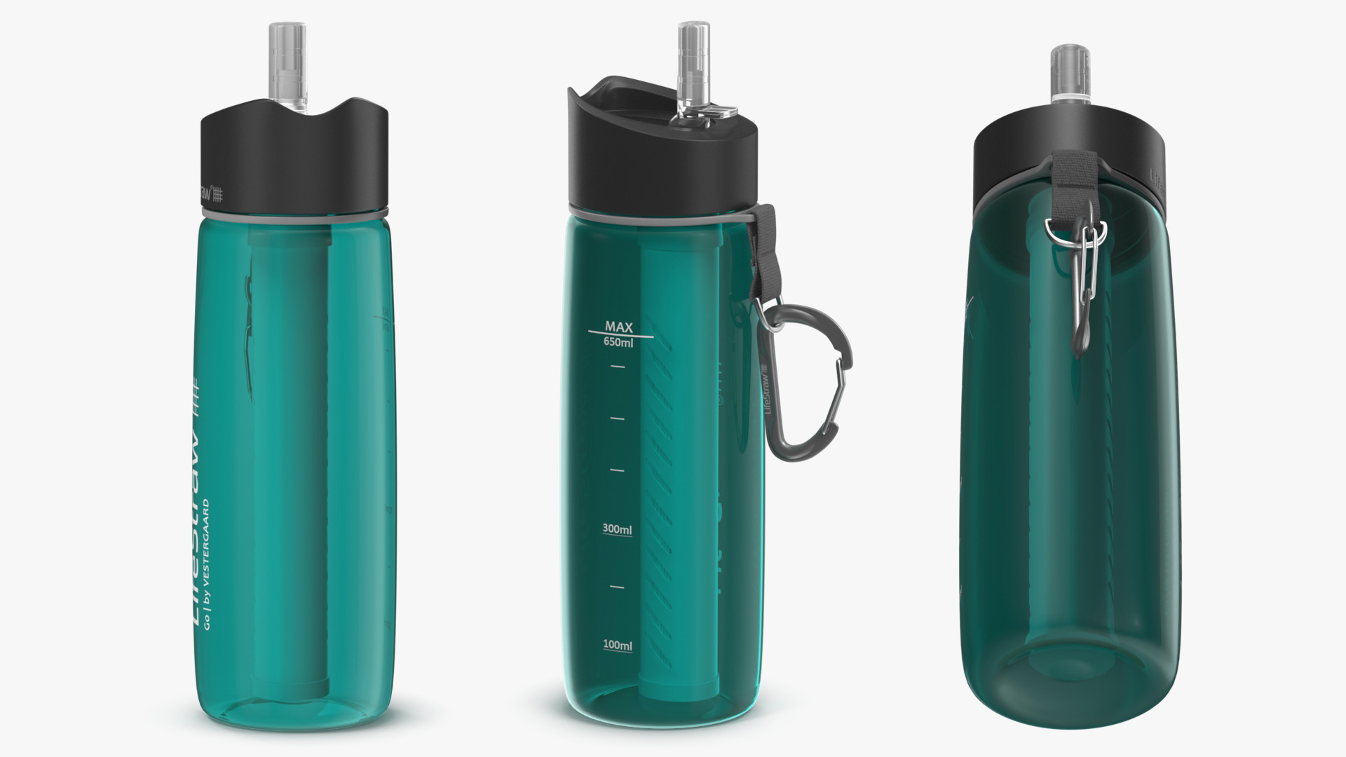 3D LifeStraw Go Advanced Water Filter Bottle Turquoise
