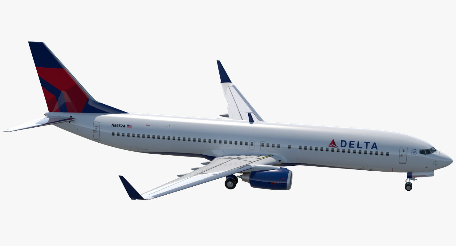 Boeing 737 900 Delta Air Lines Rigged 3D