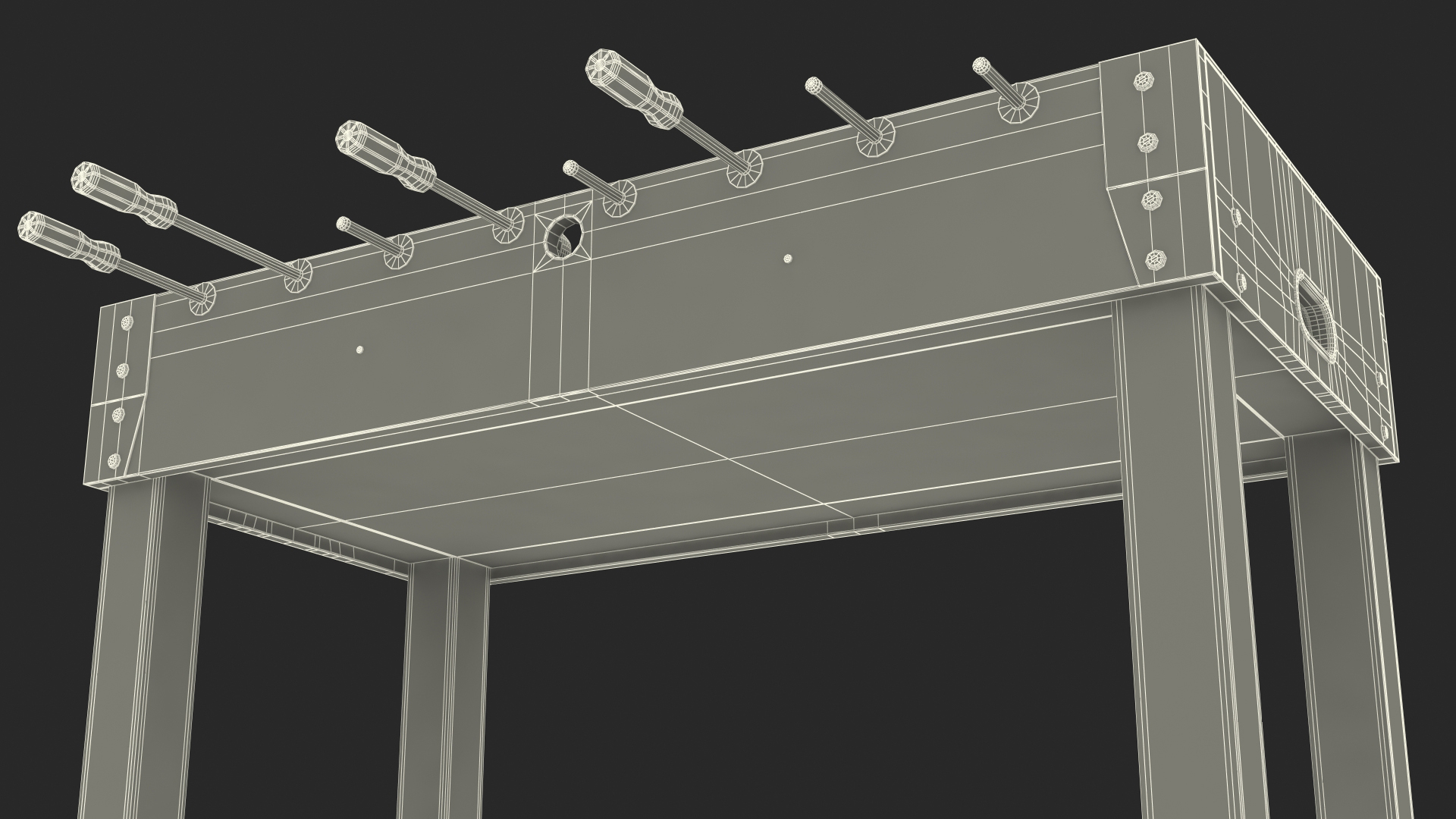 3D Foosball Table for Kids model
