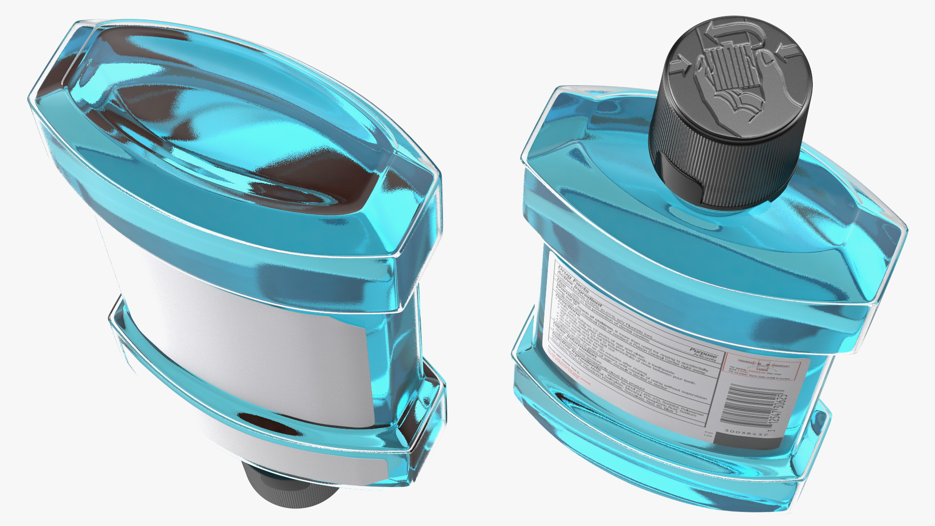 3D Anticavity Mouthwash 250ml Bottle model