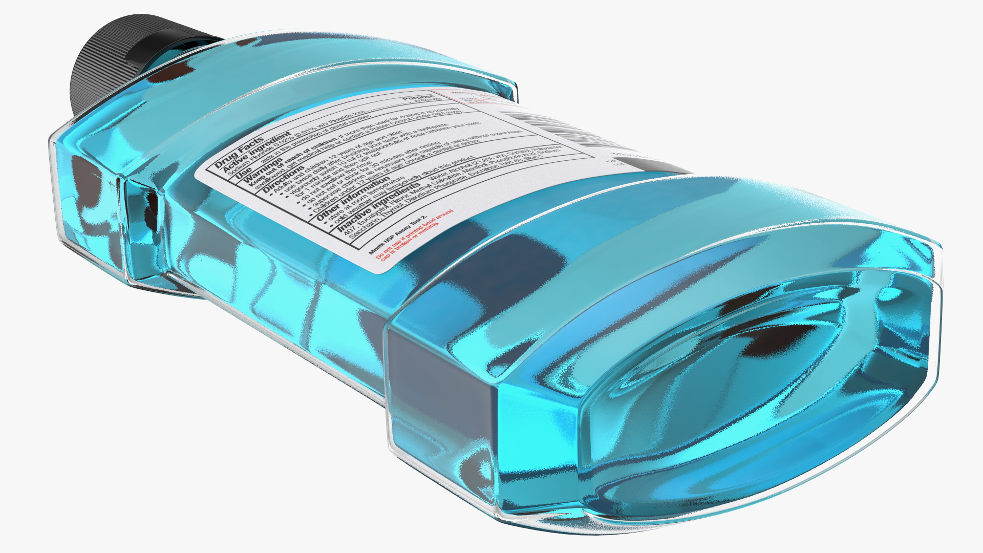3D Anticavity Mouthwash 250ml Bottle model
