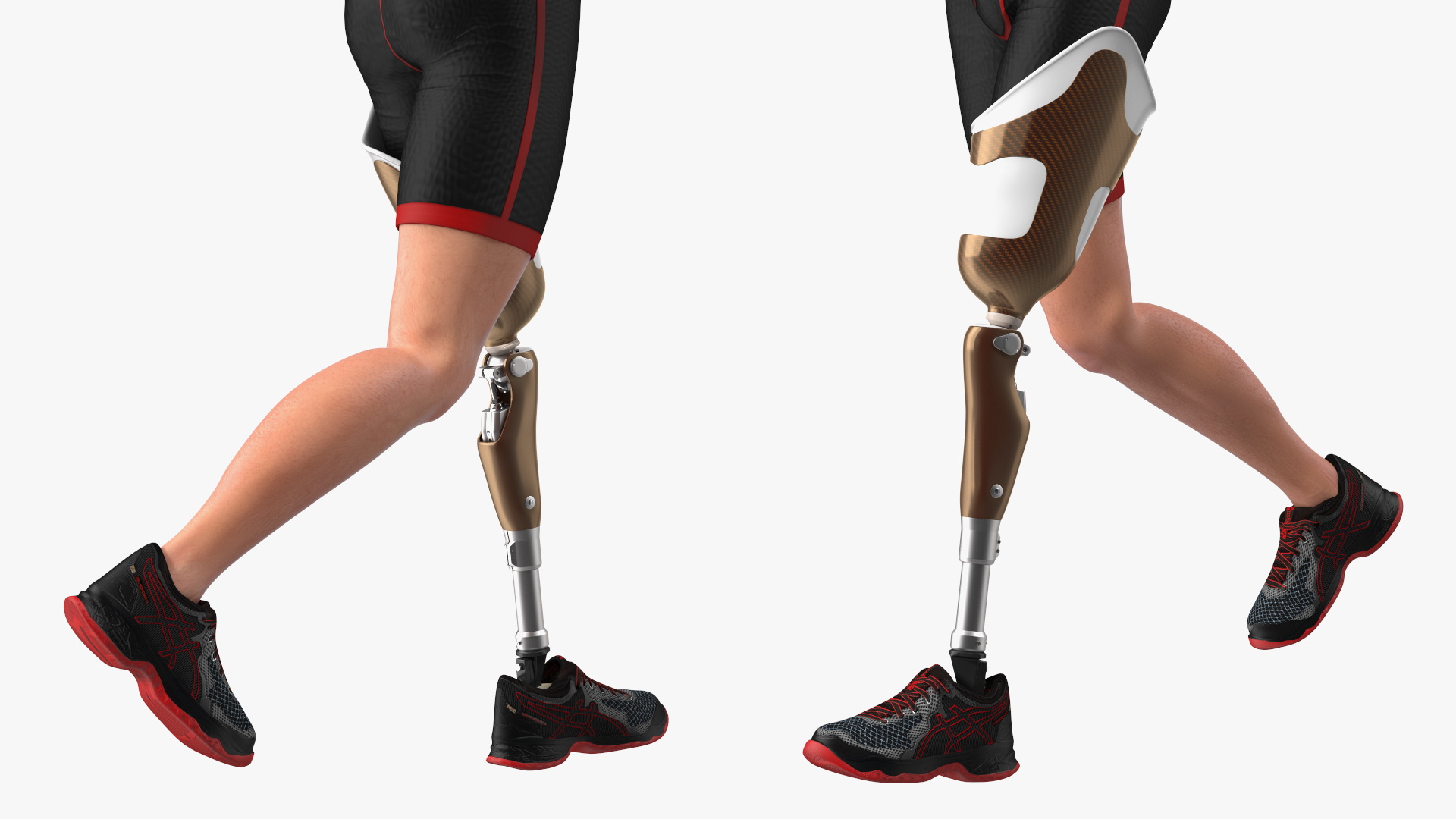 Man with Prosthetic Leg Rigged for Cinema 4D 3D model