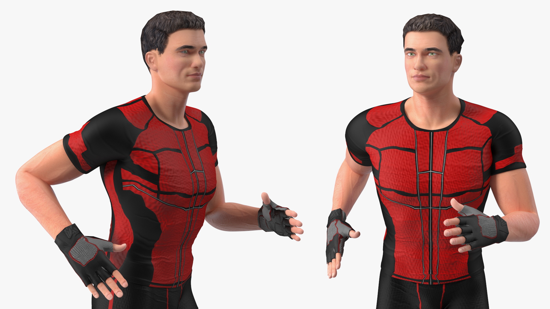 Man with Prosthetic Leg Rigged for Cinema 4D 3D model