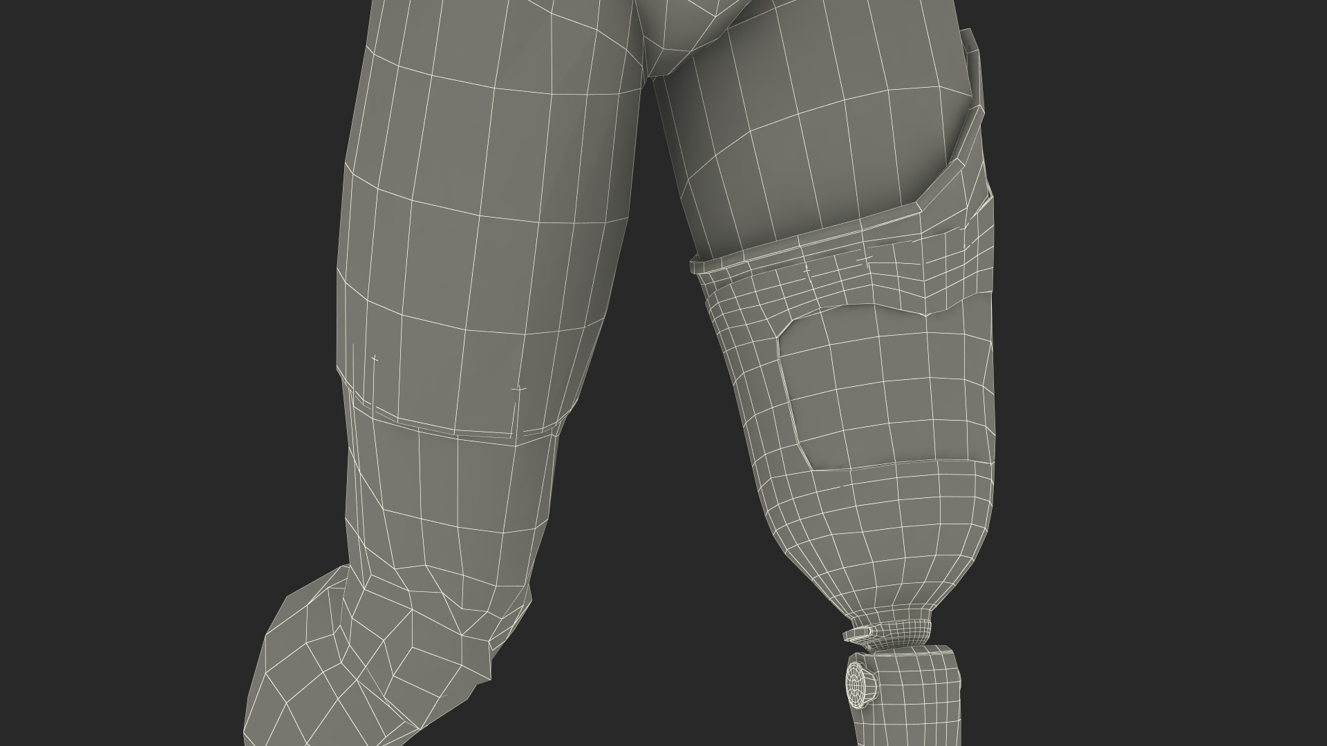Man with Prosthetic Leg Rigged for Cinema 4D 3D model