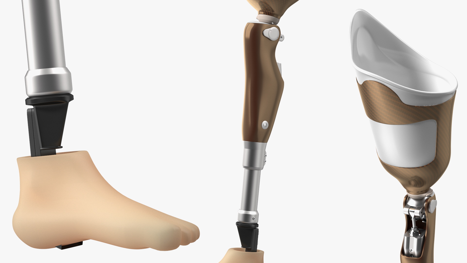 Man with Prosthetic Leg Rigged for Cinema 4D 3D model