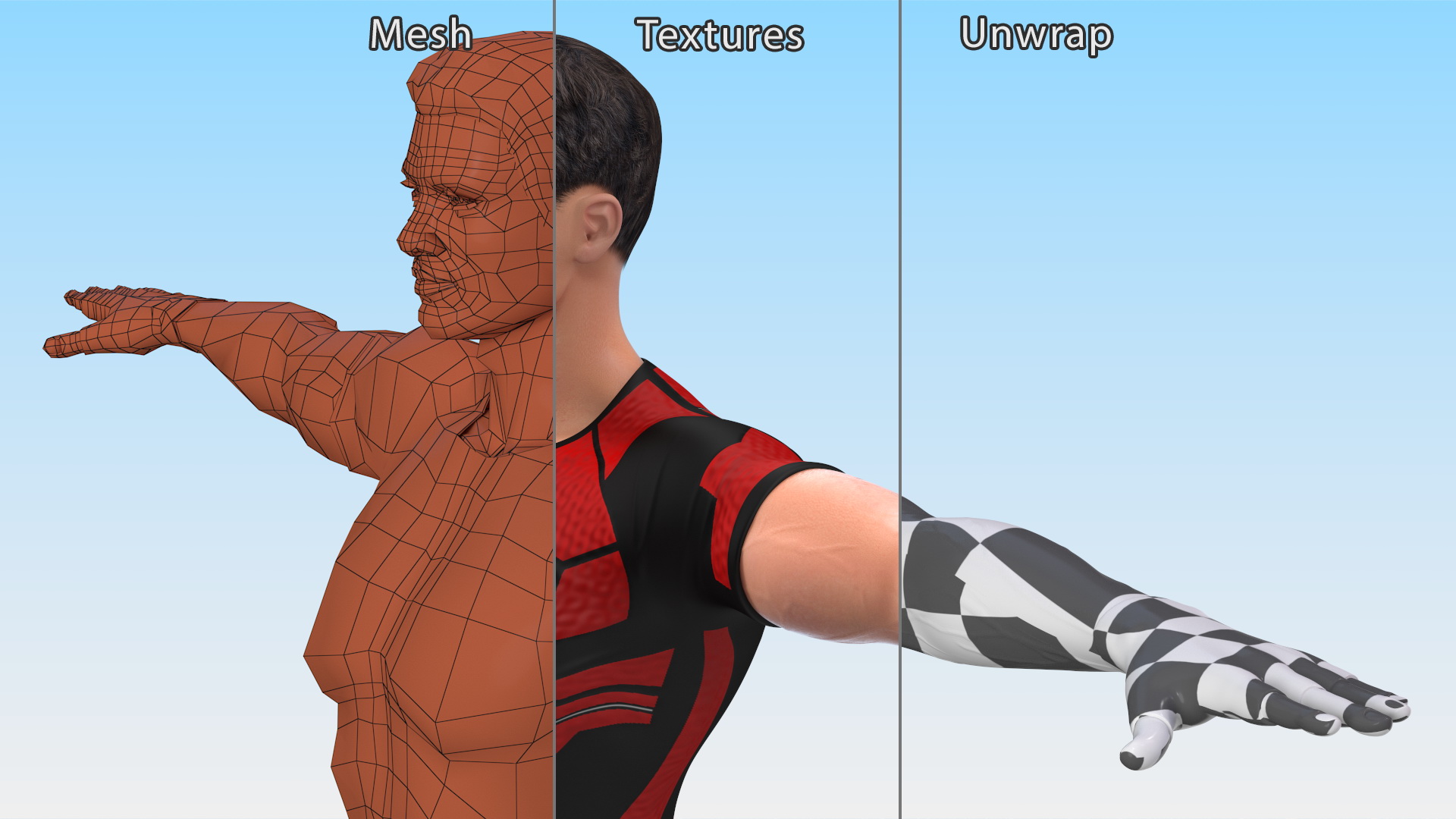 Man with Prosthetic Leg Rigged for Cinema 4D 3D model