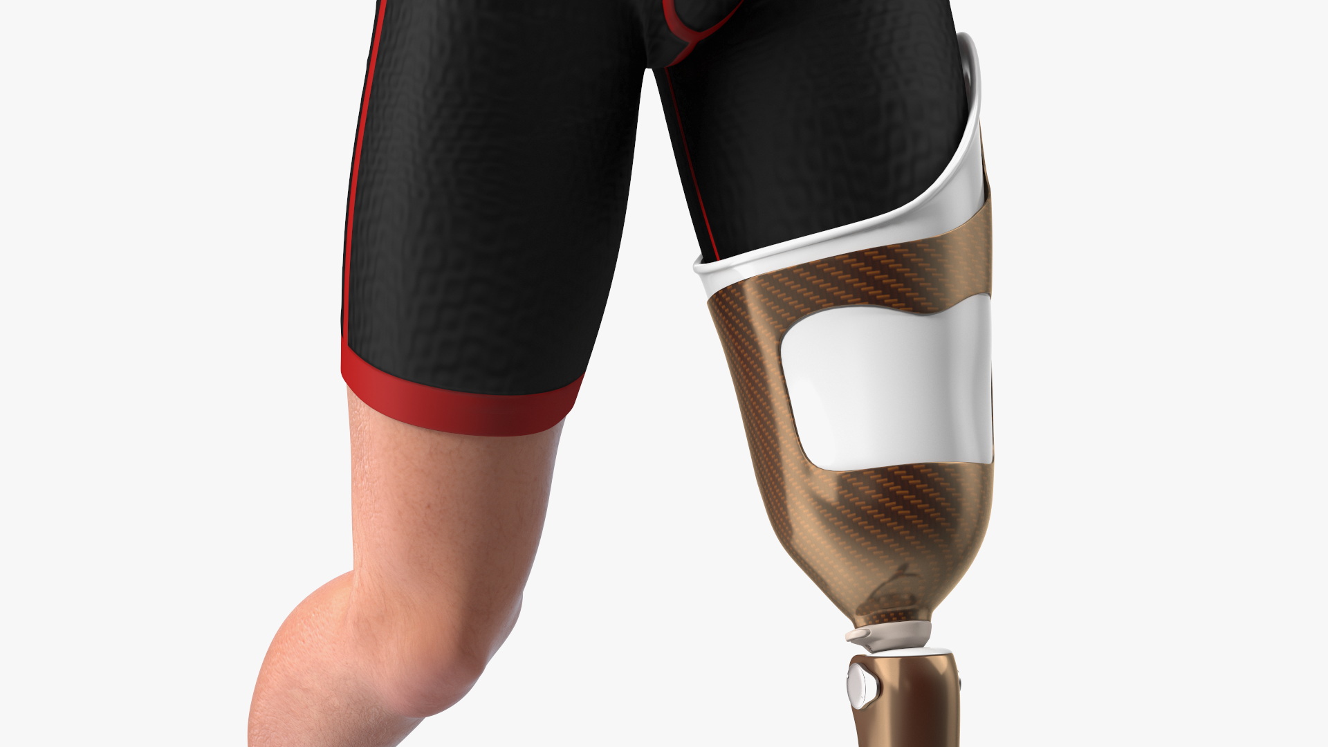 Man with Prosthetic Leg Rigged for Cinema 4D 3D model