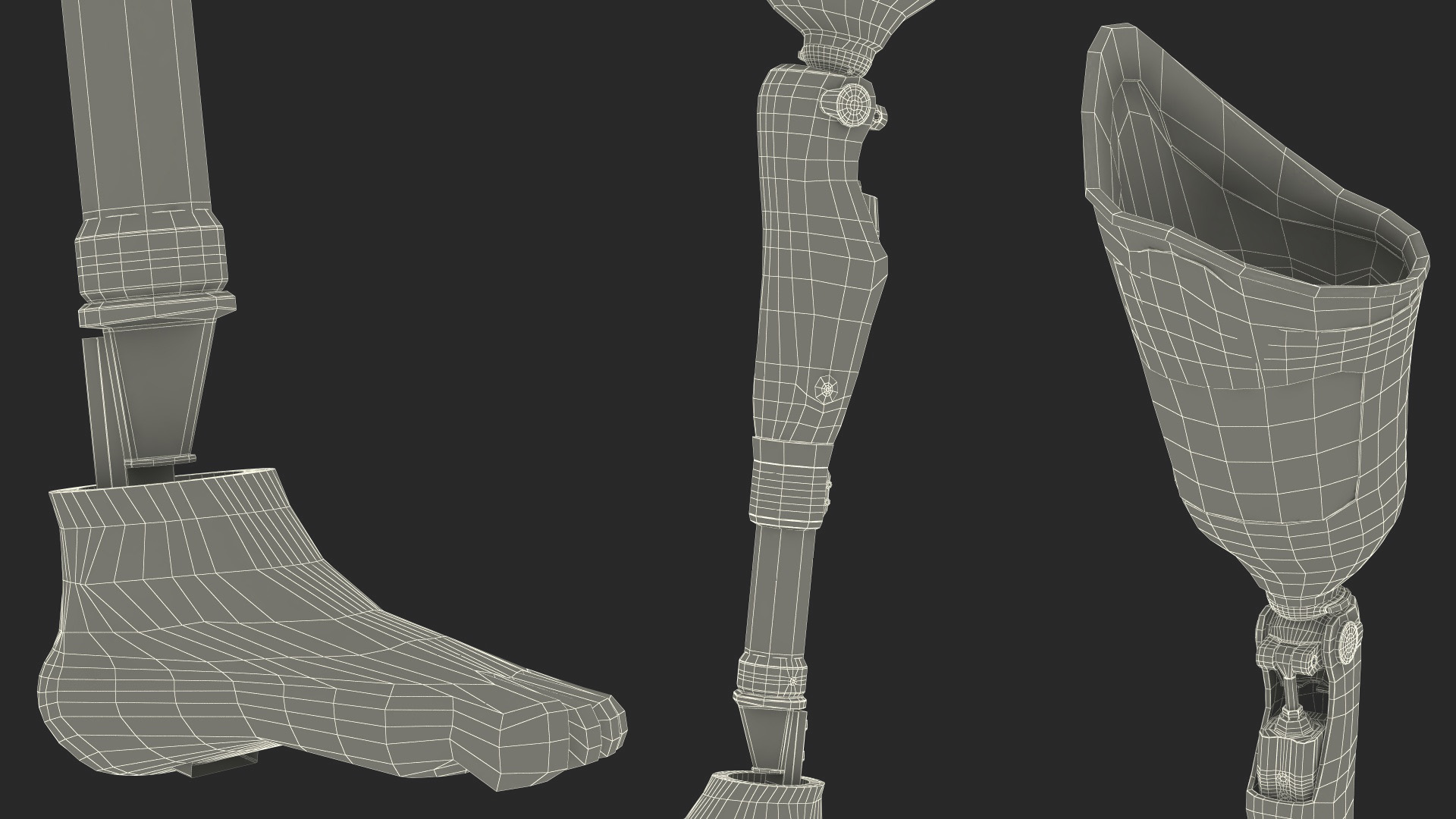 Man with Prosthetic Leg Rigged for Cinema 4D 3D model