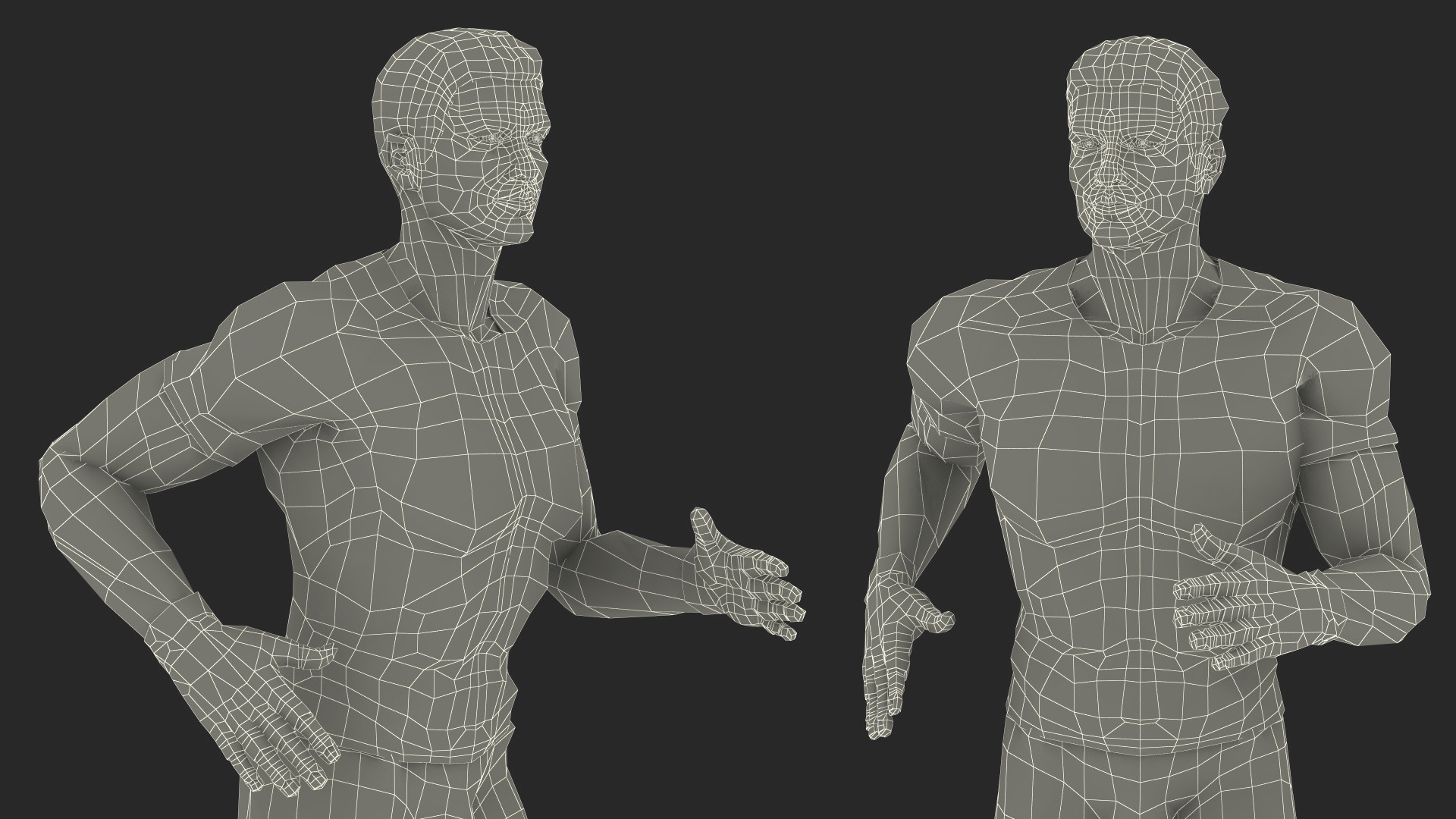 Man with Prosthetic Leg Rigged for Cinema 4D 3D model