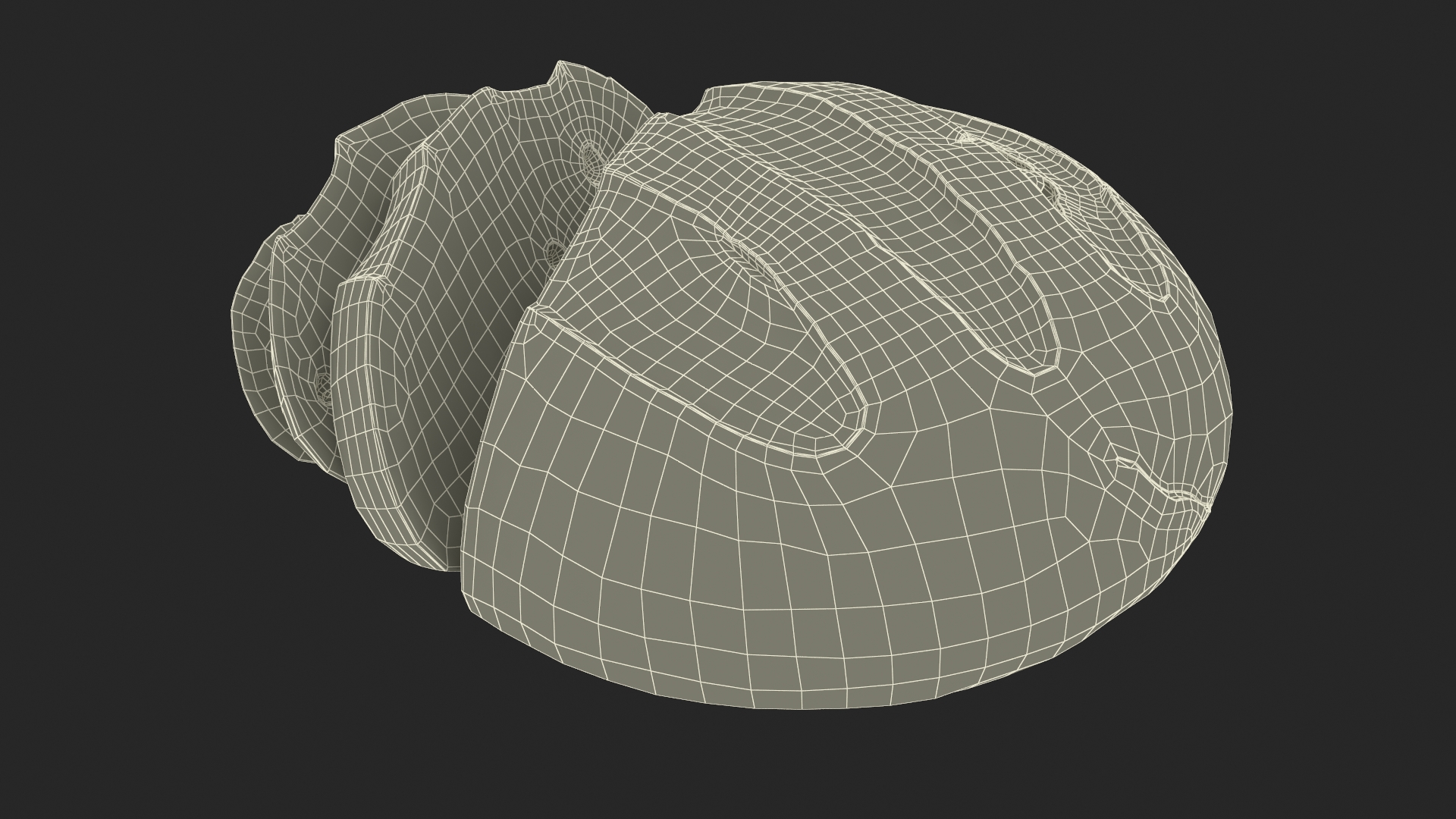 3D Round Loaf of Bread with Sliced Pieces model