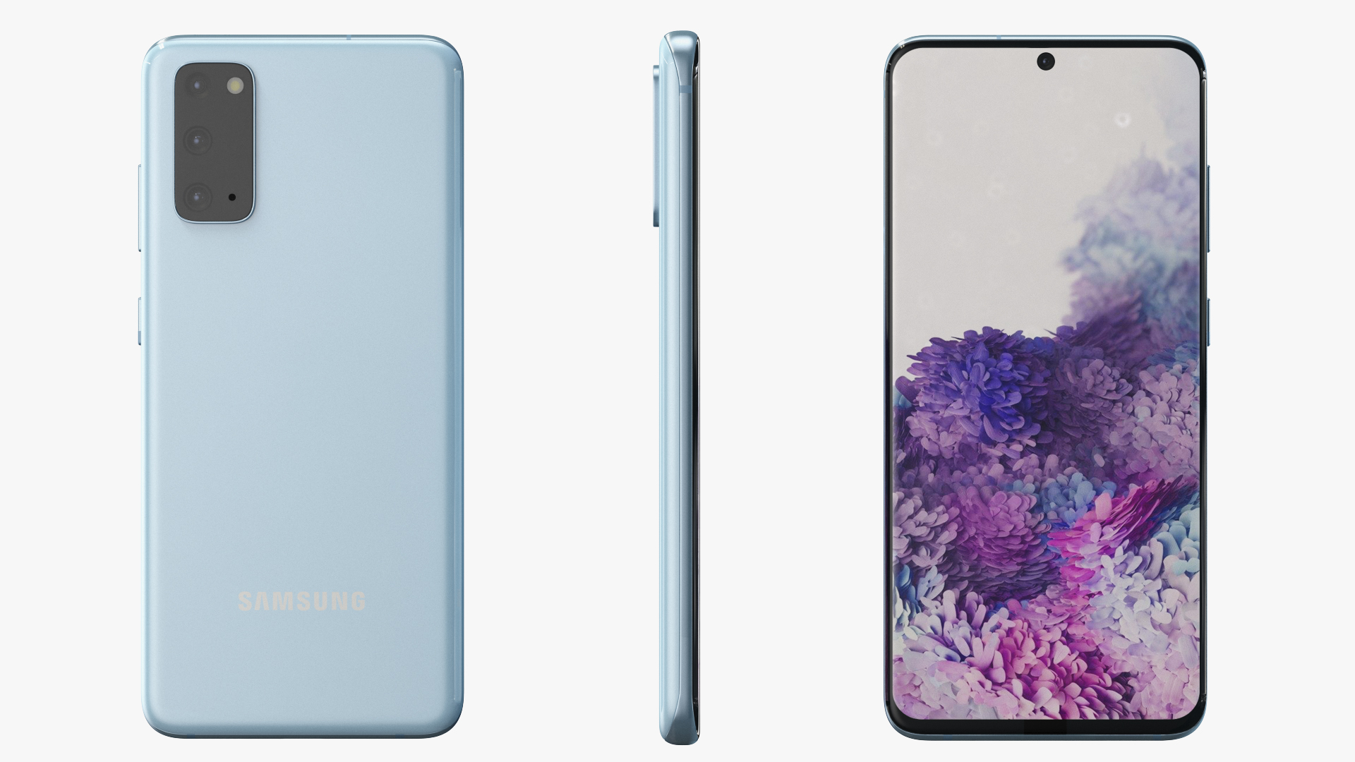 3D model Galaxy S20 Blue