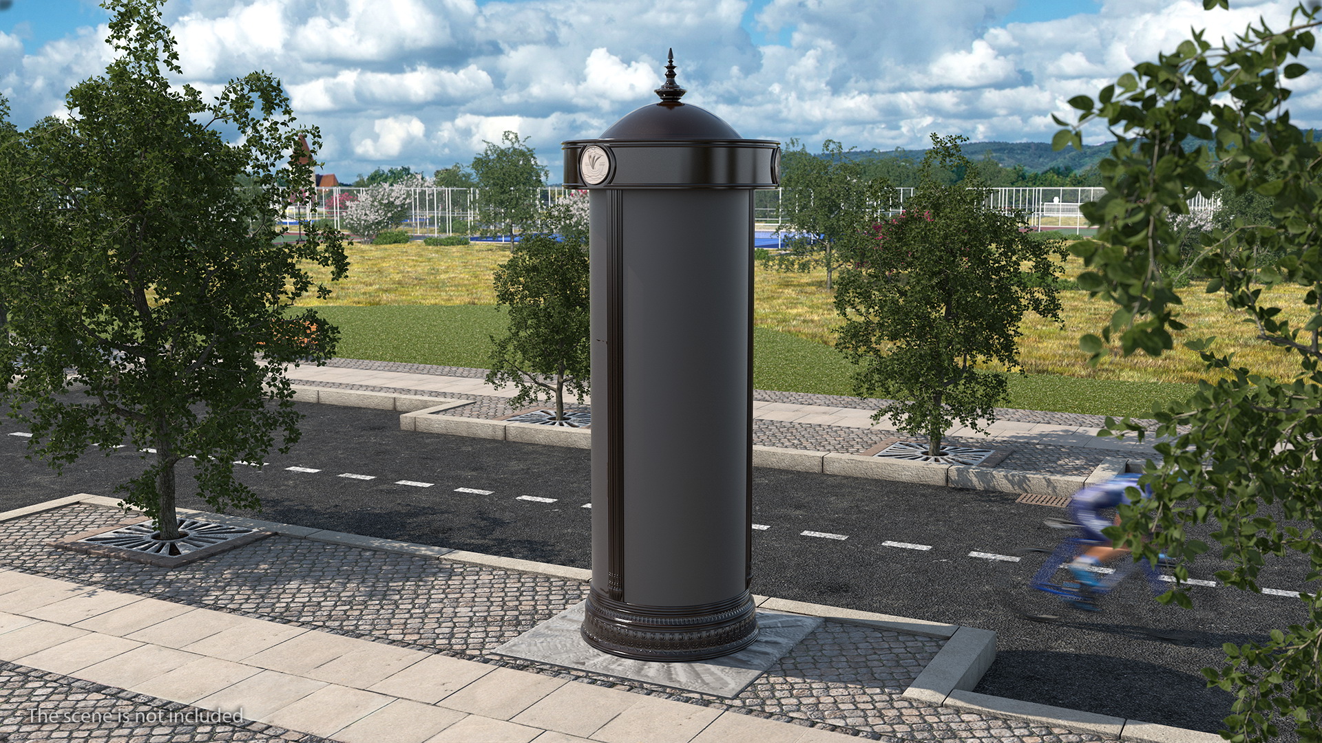 3D Vintage Advertising Column