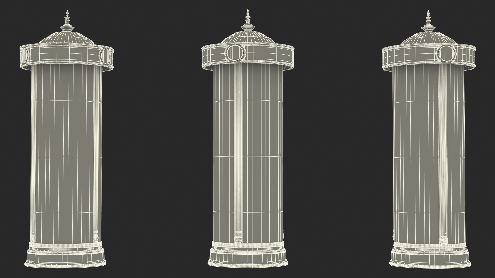 3D Vintage Advertising Column