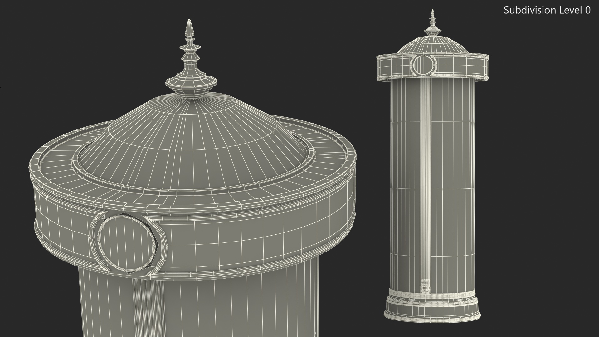 3D Vintage Advertising Column