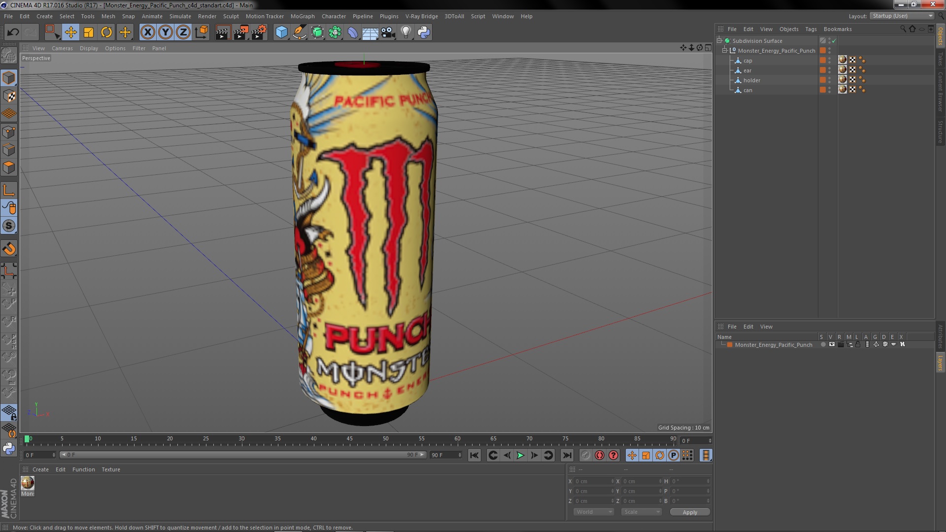 3D Monster Energy Pacific Punch model