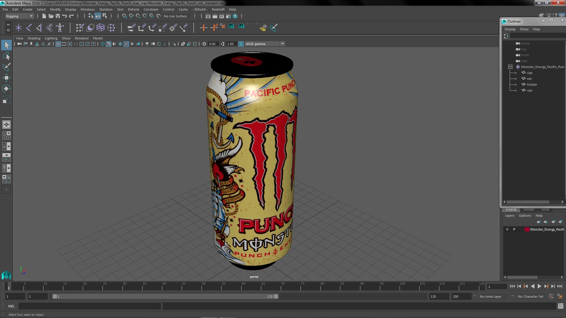 3D Monster Energy Pacific Punch model