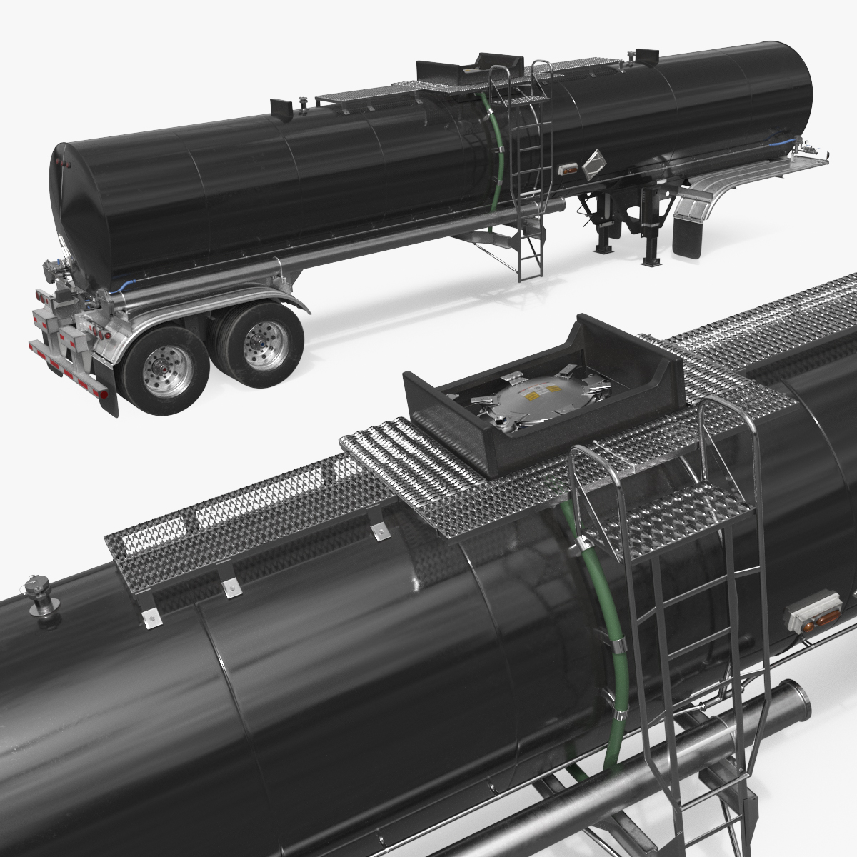 Liquid Tank Semi Trailer Rigged