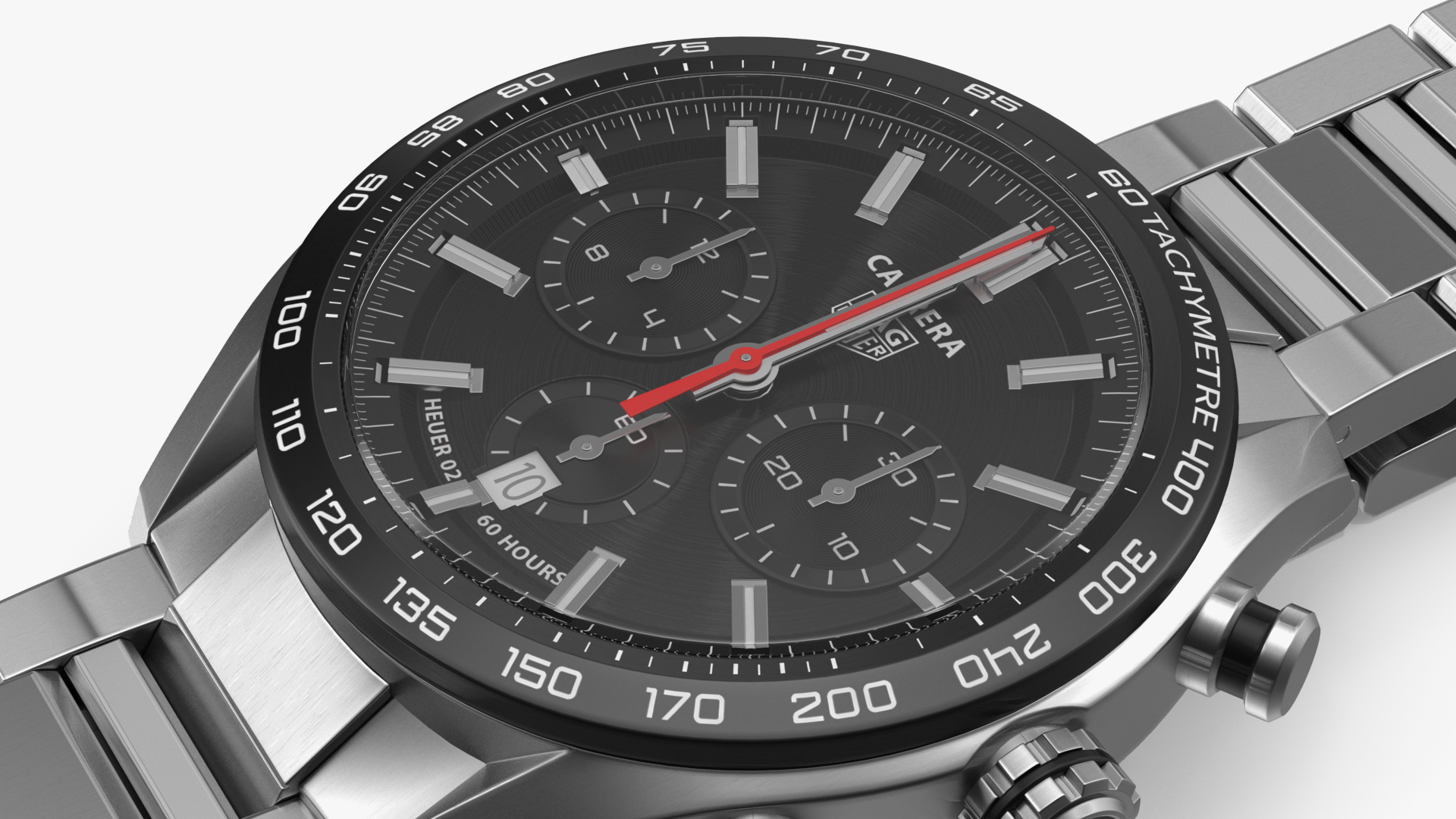 Tag Heuer Carrera Dial Black Open Strap 3D model