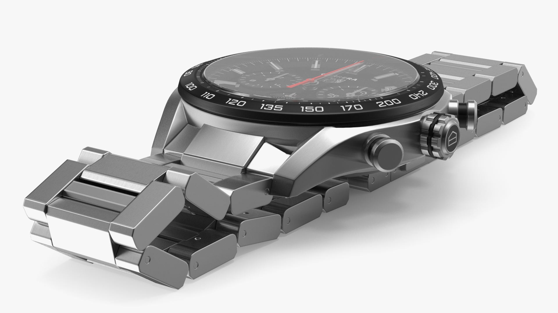 Tag Heuer Carrera Dial Black Open Strap 3D model